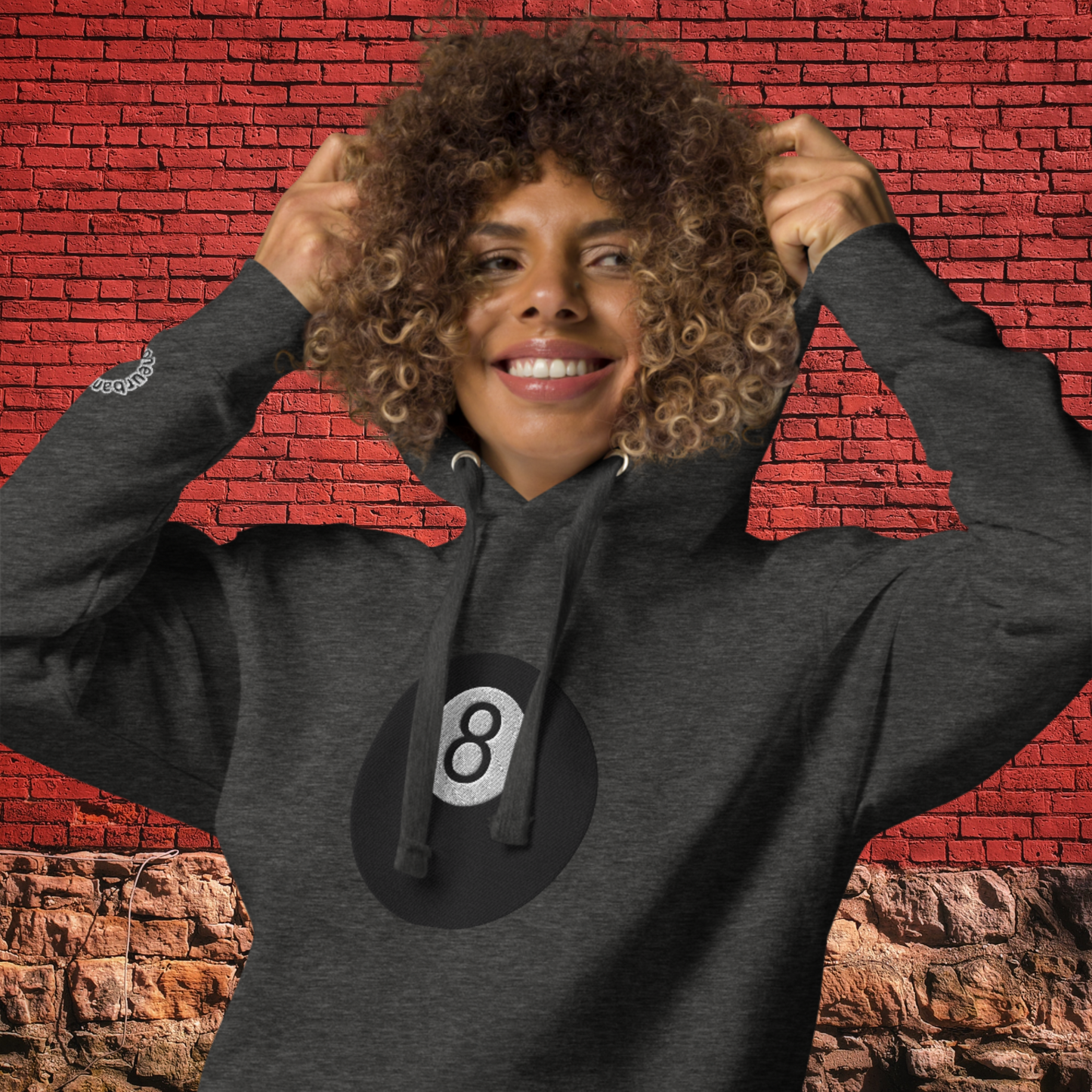 "EIGHT-BALL" Unisex Embroidered Hoodie