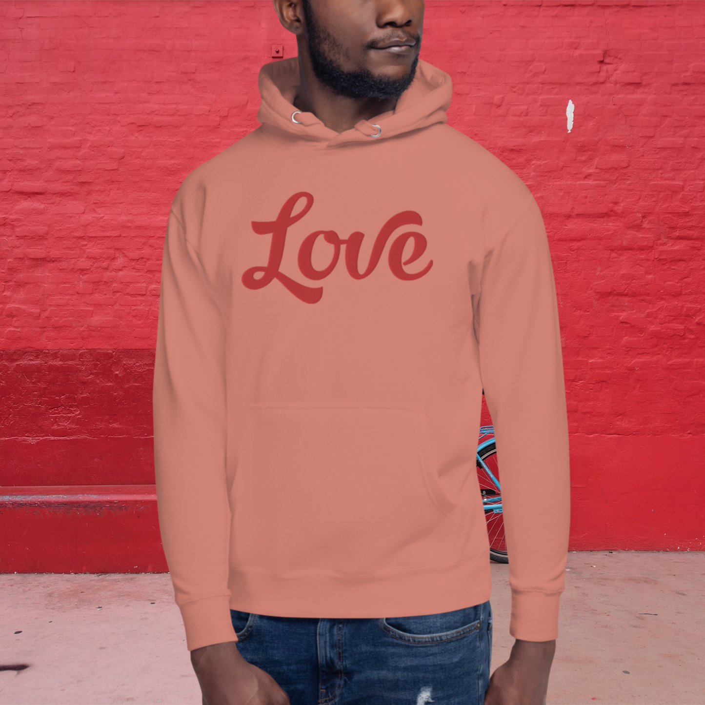 "LOVE"  Unisex Embroidered Hoodie