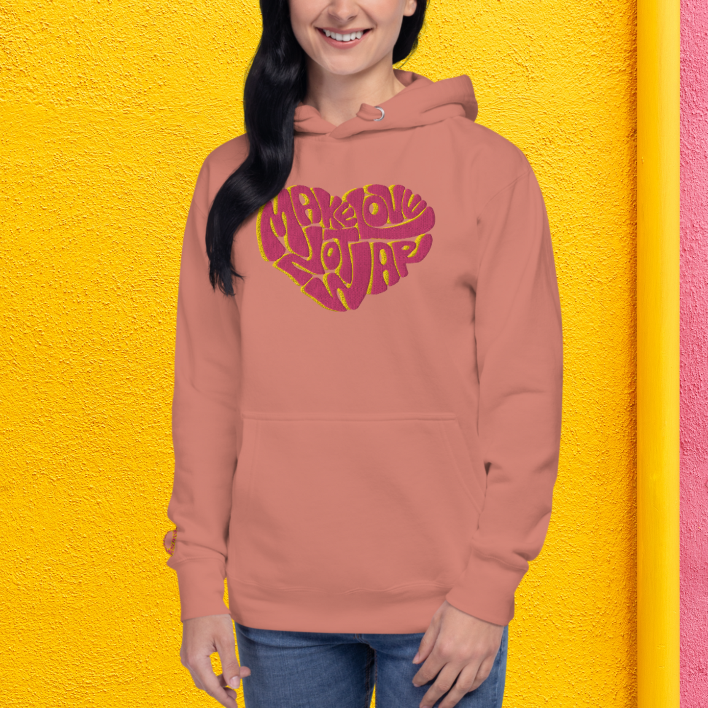 "LOVE NOT WAR" Unisex Embroidered Hoodie