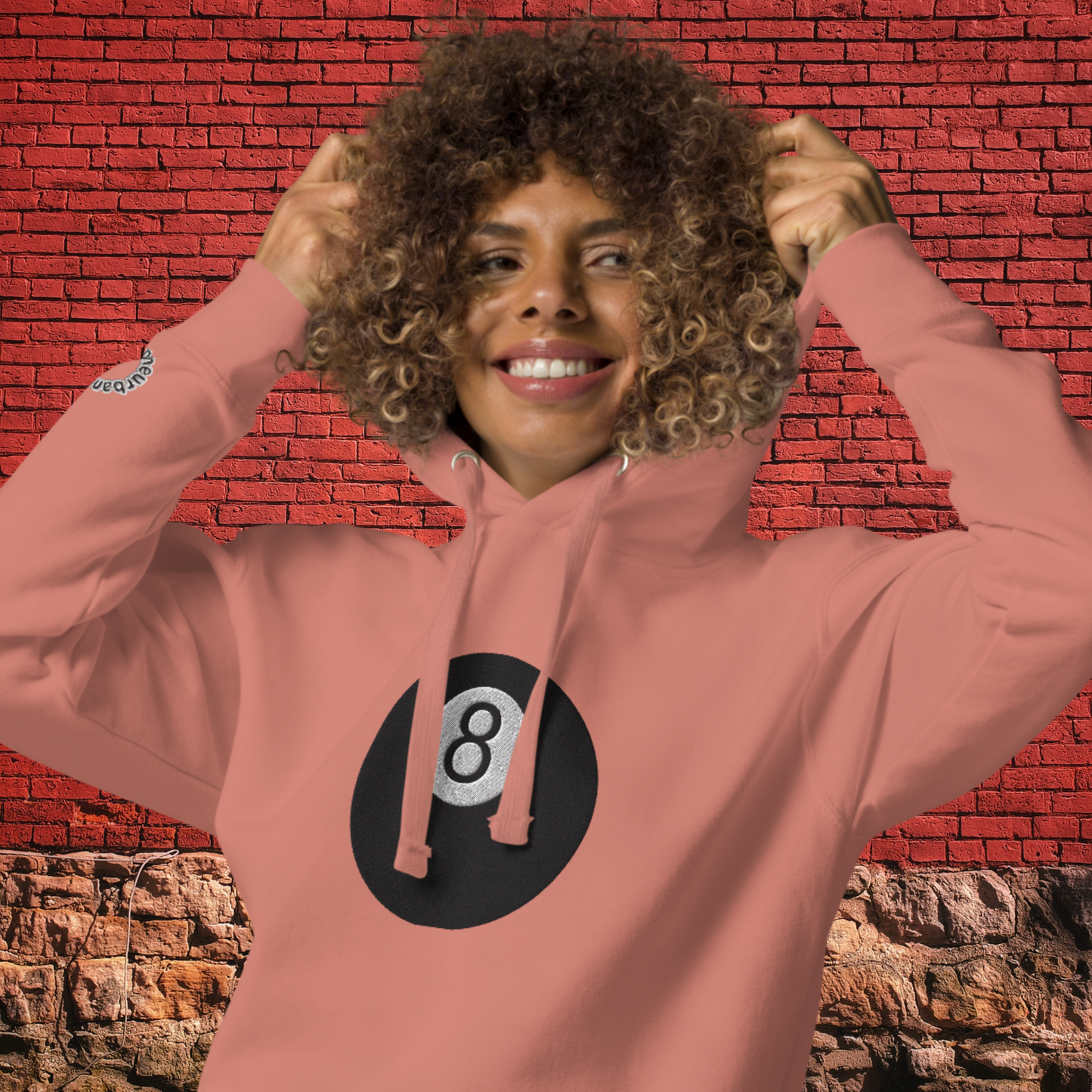 "EIGHT-BALL" Unisex Embroidered Hoodie