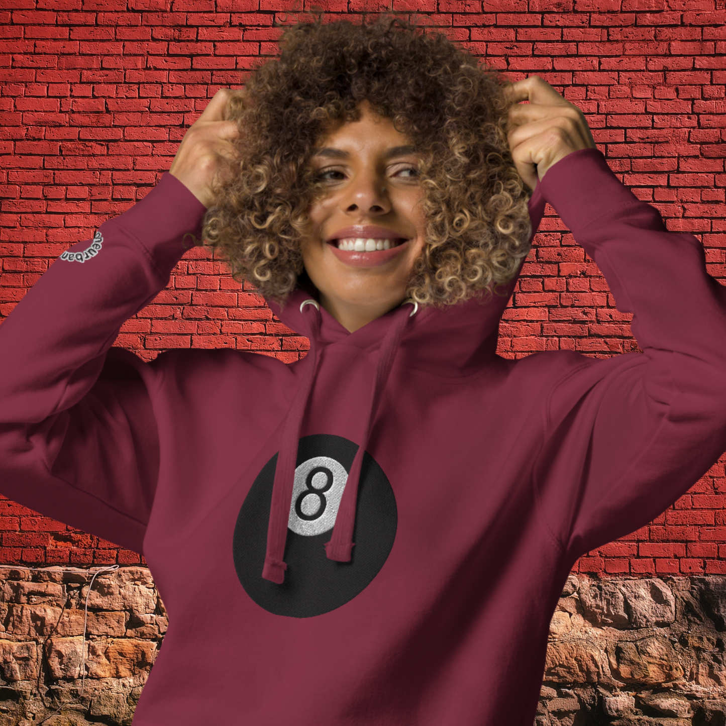 "EIGHT-BALL" Unisex Embroidered Hoodie