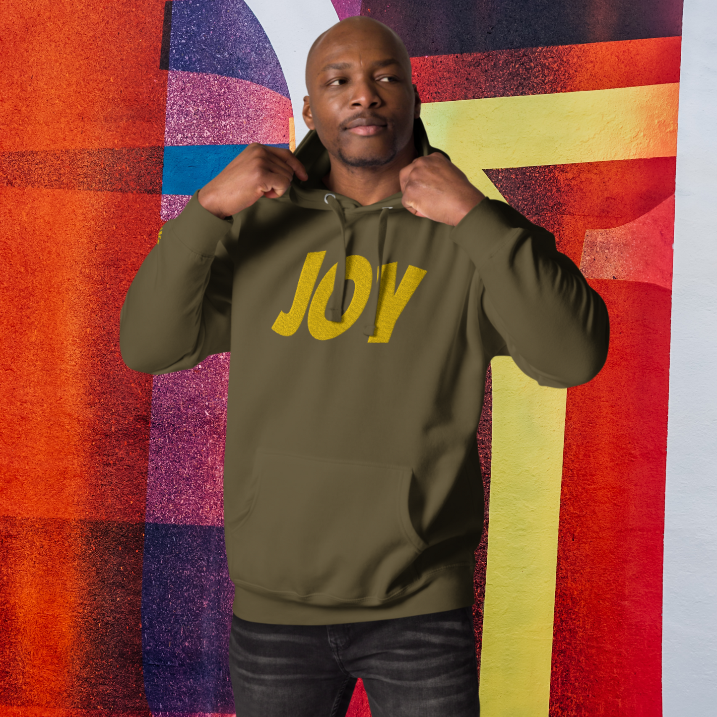 "JOY" Unisex Embroidered Hoodie