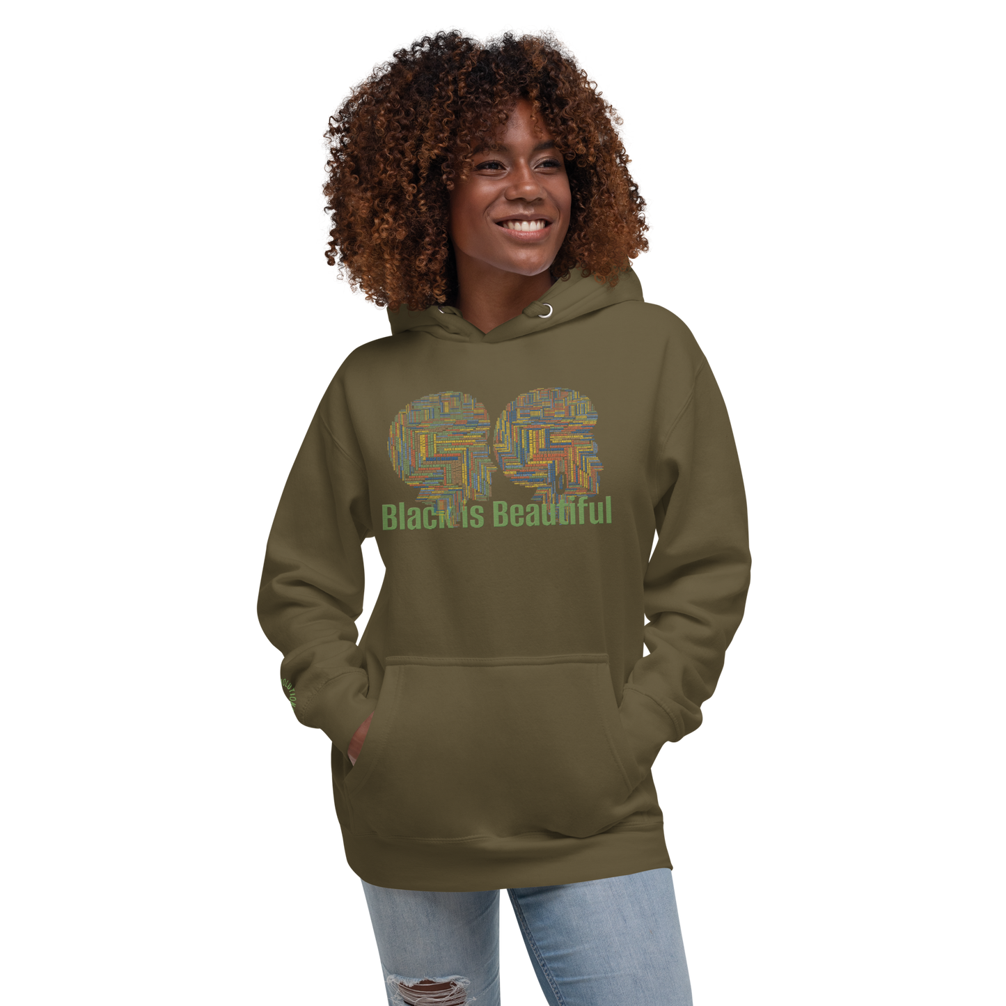 "BLACK IS BEAUTIFUL" Unisex Embroidered Hoodie