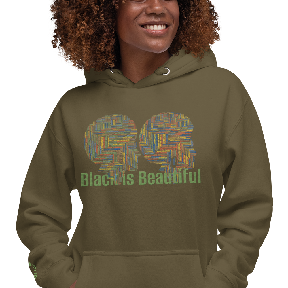 "BLACK IS BEAUTIFUL" Unisex Embroidered Hoodie