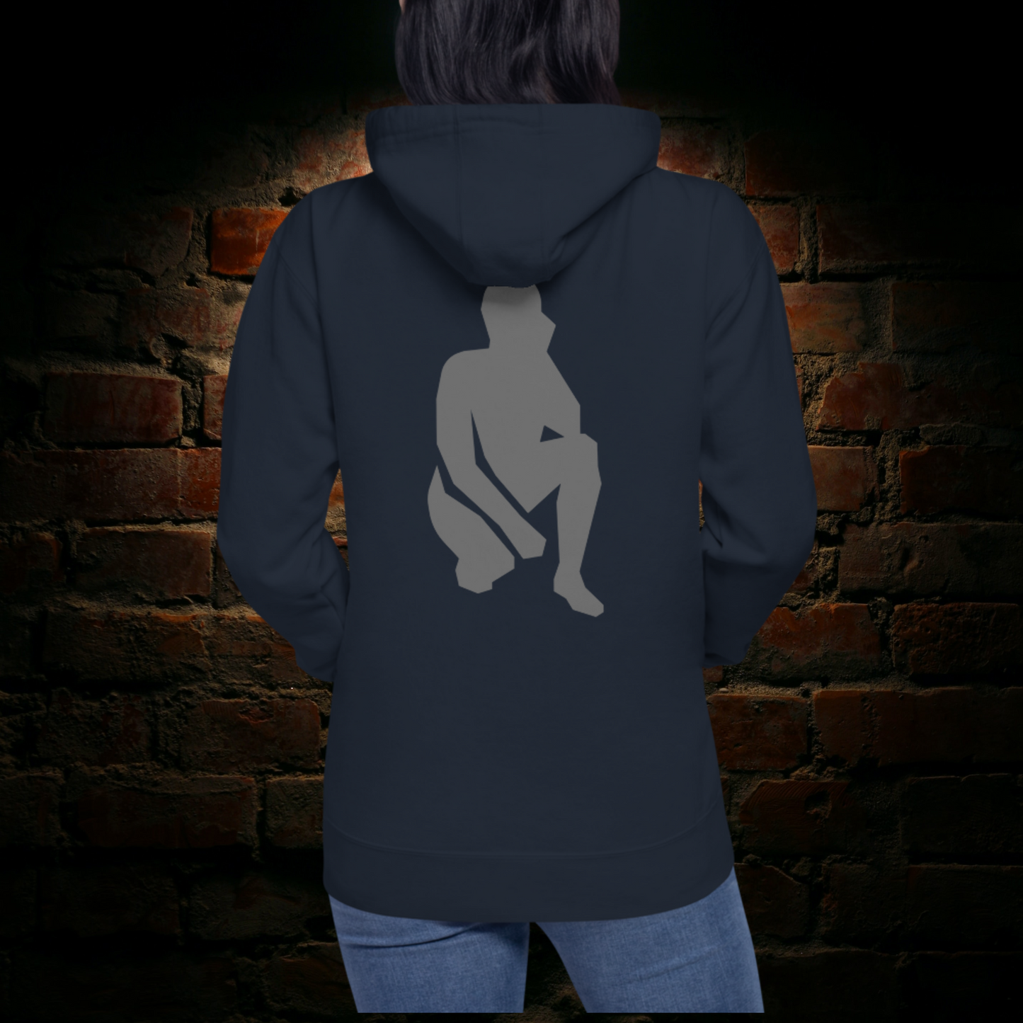 "KNEELING FOR JUSTICE" Unisex Classic Hoodie (Gray Silhouette)