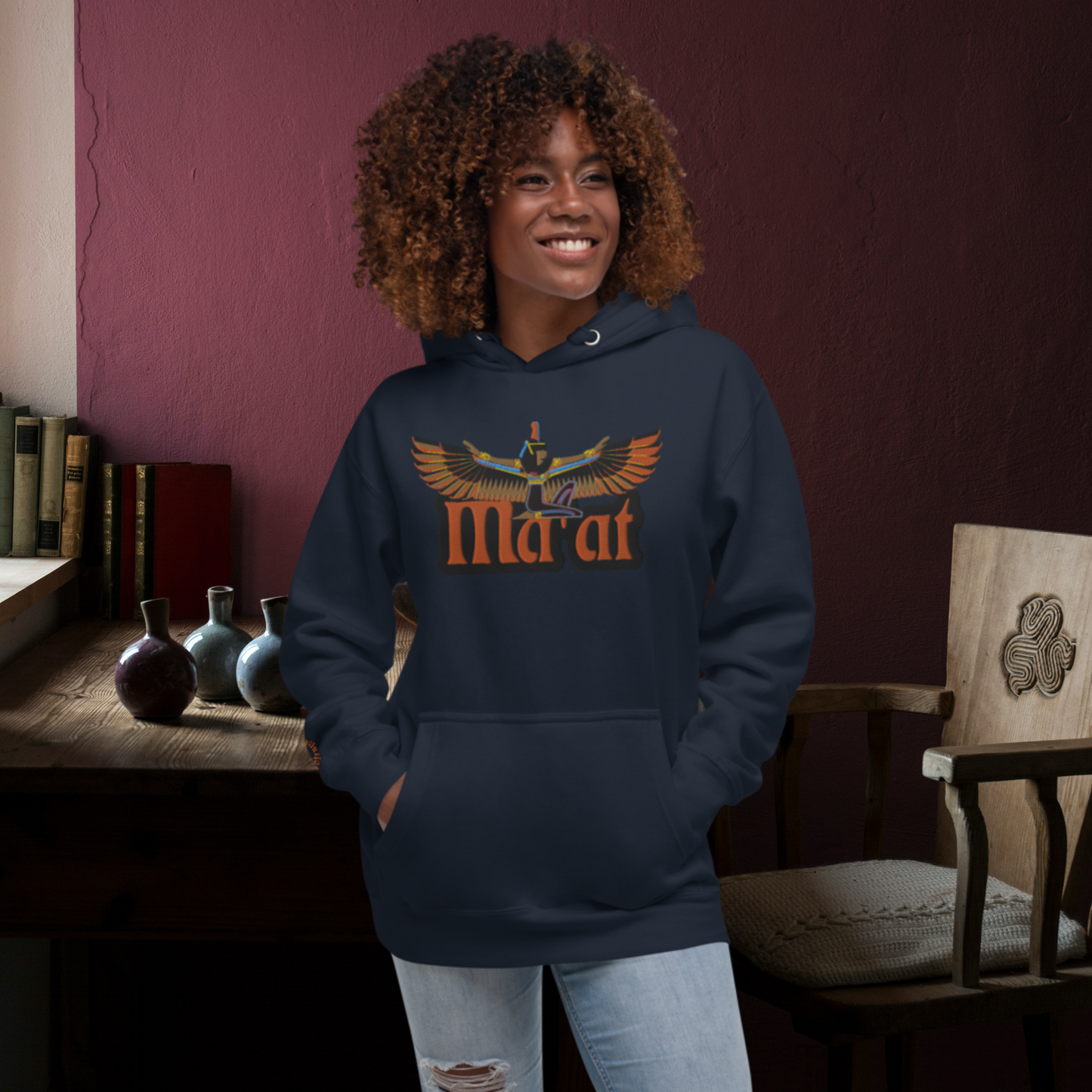 "MA'AT" Unisex Embroidered Hoodie