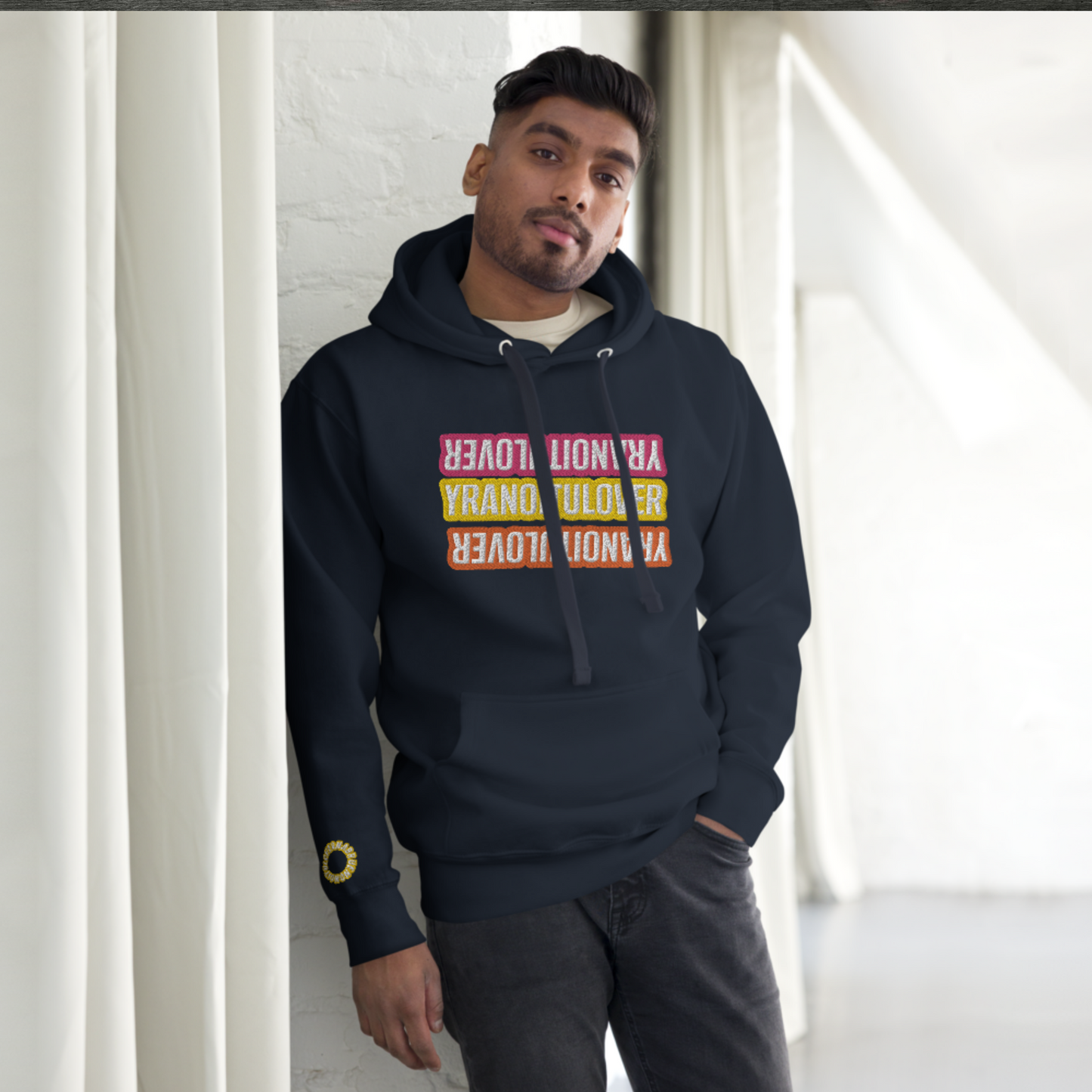 "FLIP THE SCRIPT" Unisex Embroidered Hoodie