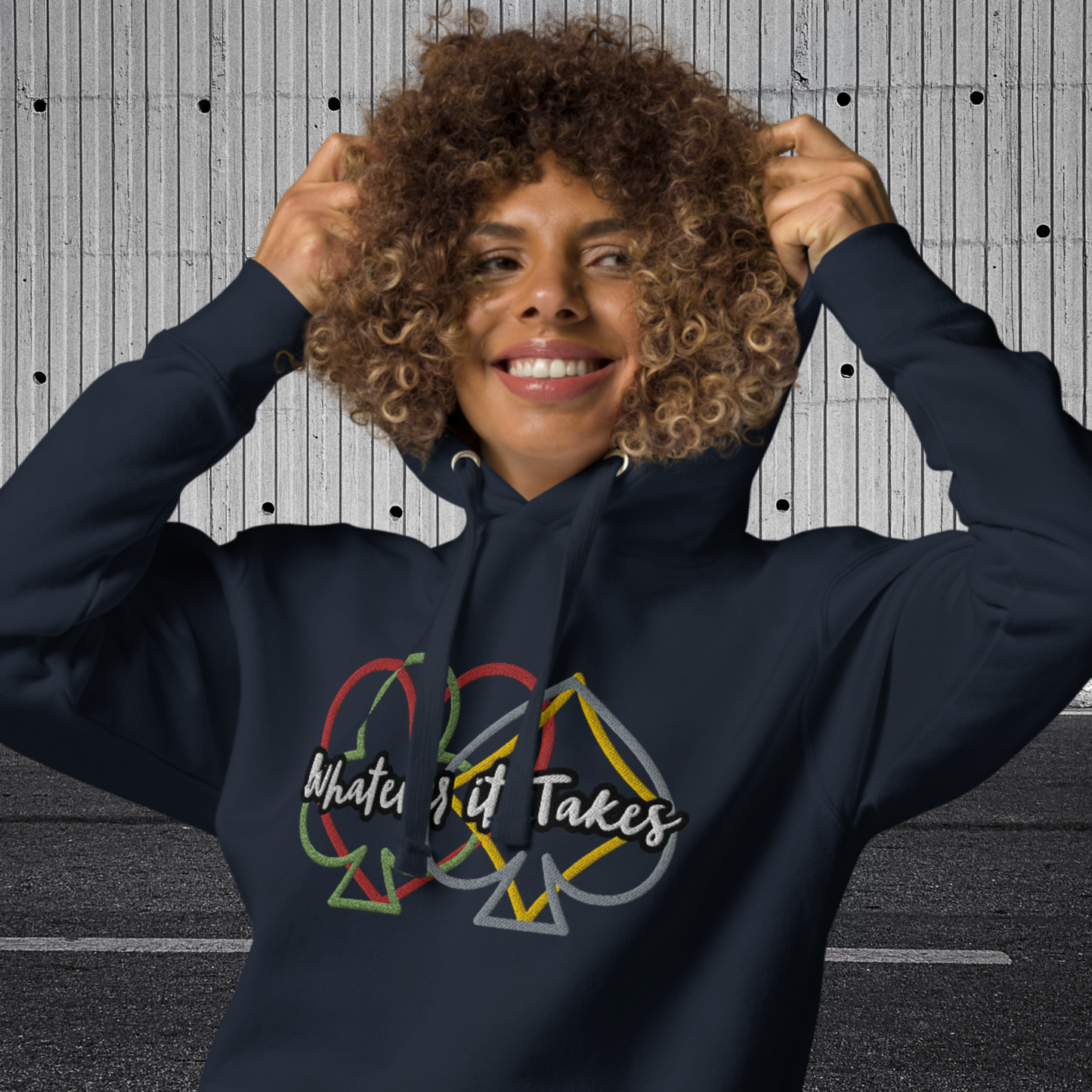 "WHATEVER IT TAKES" Unisex Embroidered Hoodie