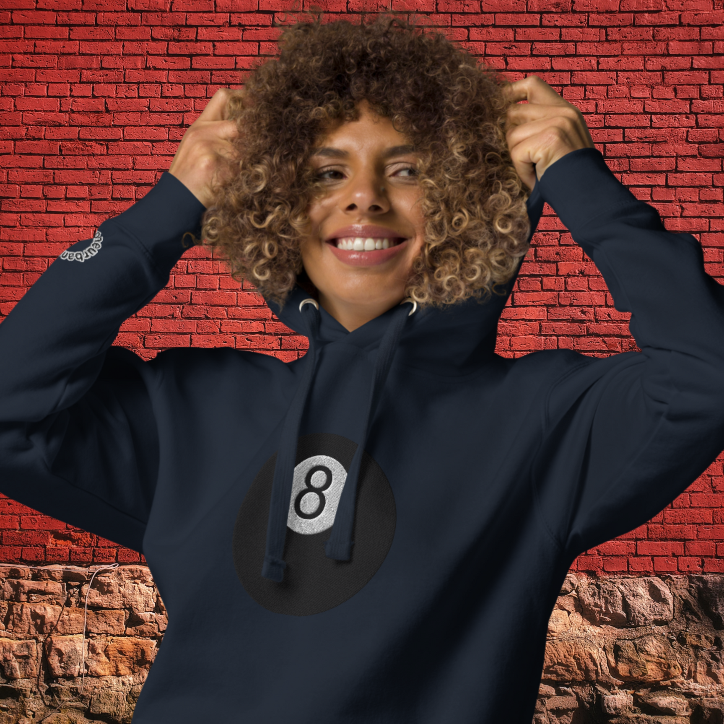 "EIGHT-BALL" Unisex Embroidered Hoodie