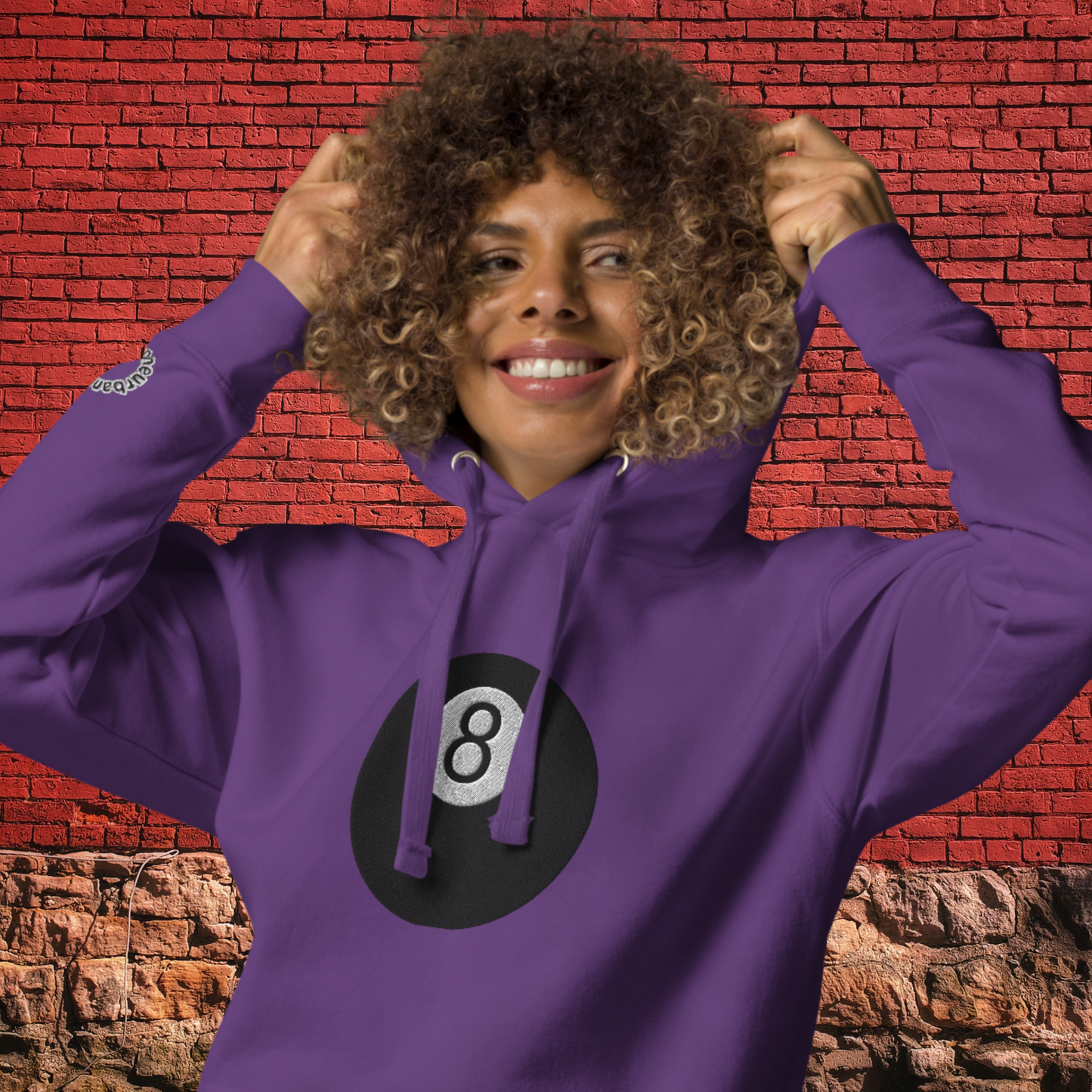 "EIGHT-BALL" Unisex Embroidered Hoodie