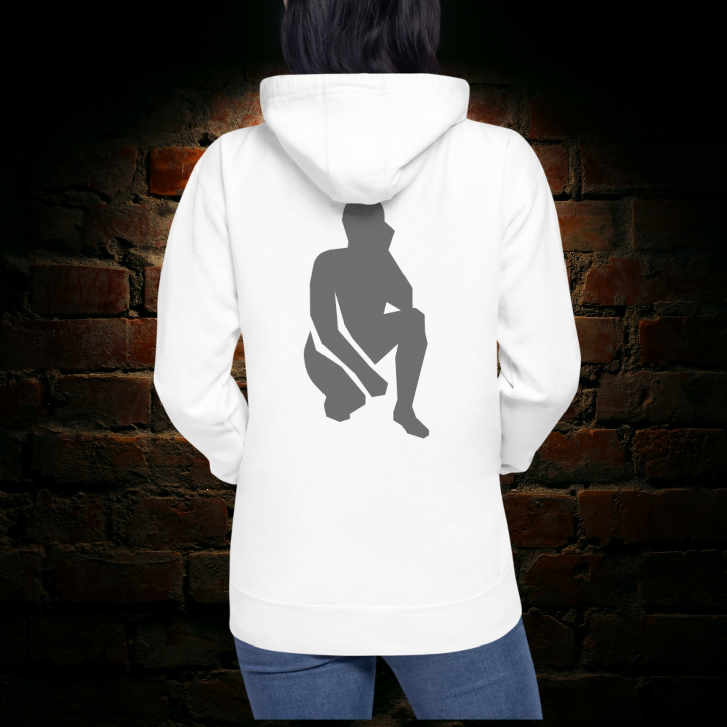 "KNEELING FOR JUSTICE" Unisex Classic Hoodie (Gray Silhouette)