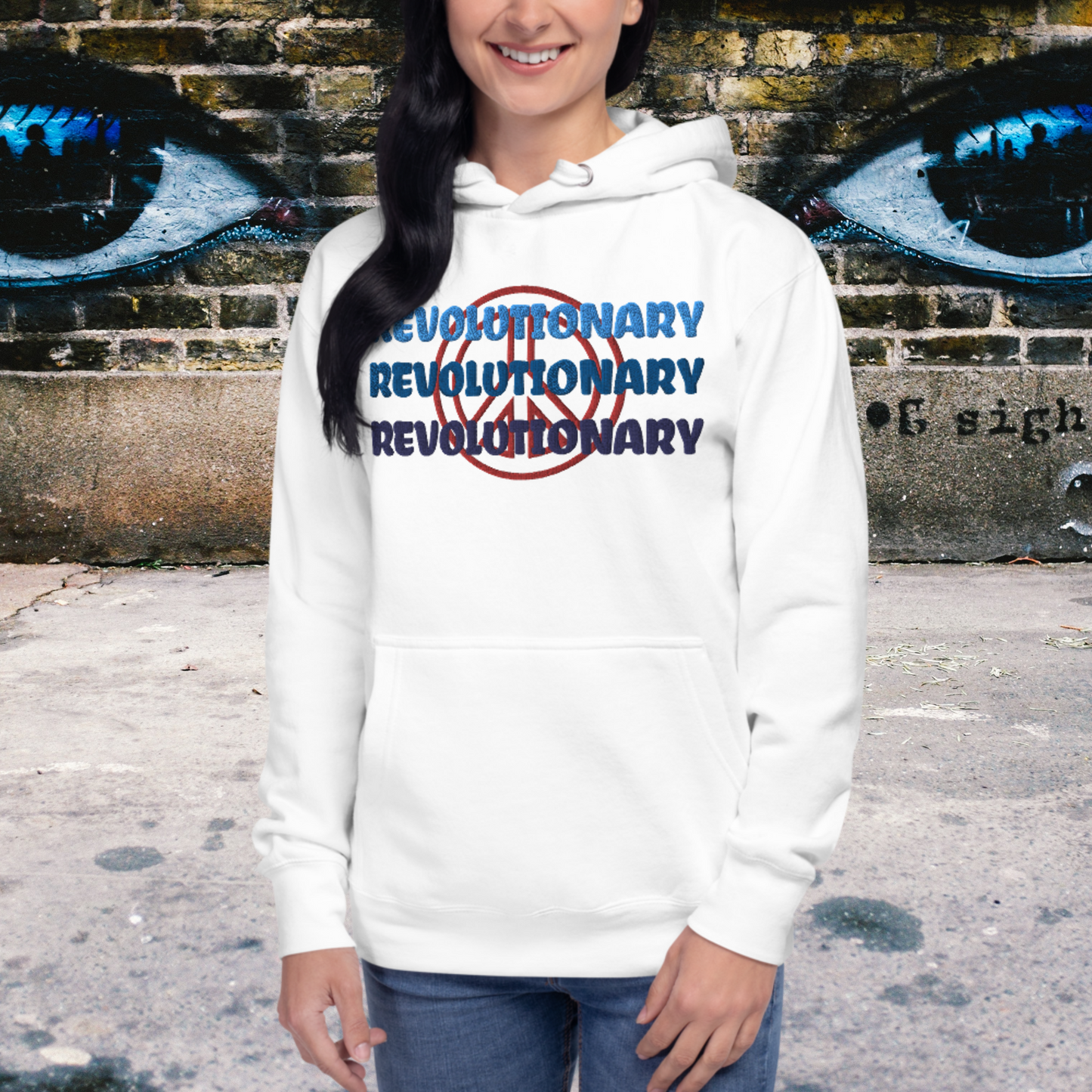 "REVOLUTIONARY" Unisex Embroidered Hoodie (Cool Theme)