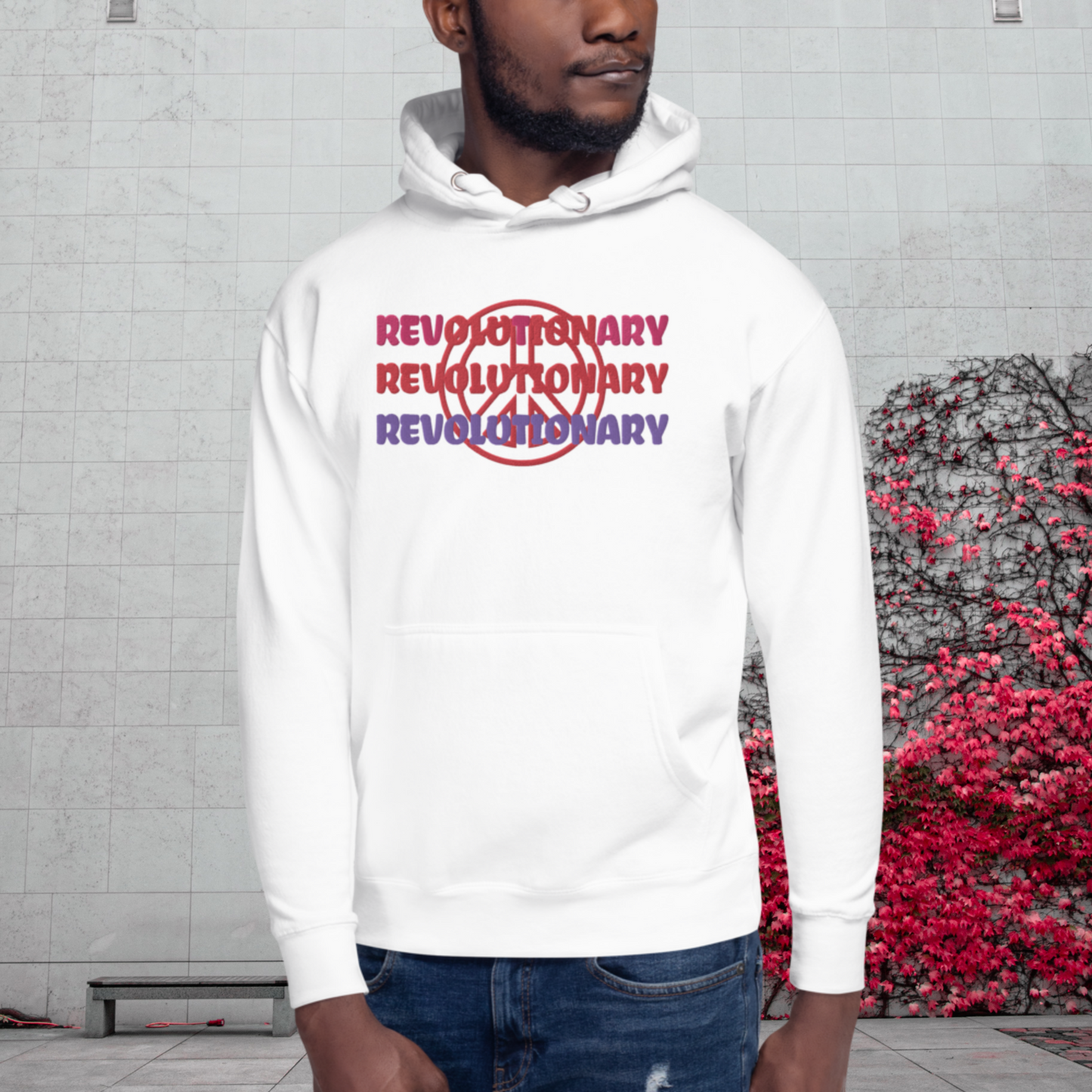 "REVOLUTIONARY" Unisex Embroidered Hoodie (Rose Theme)