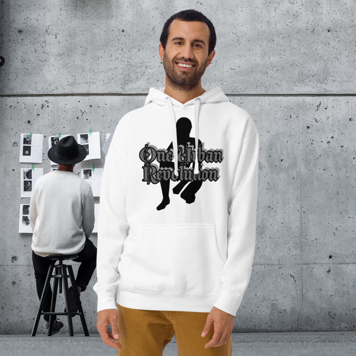 "KNEELING FOR JUSTICE" Unisex Classic Hoodie (Black Silhouette)