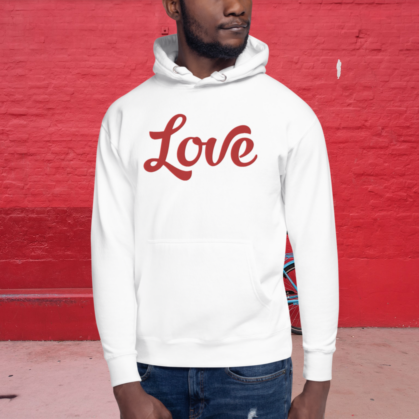 "LOVE"  Unisex Embroidered Hoodie