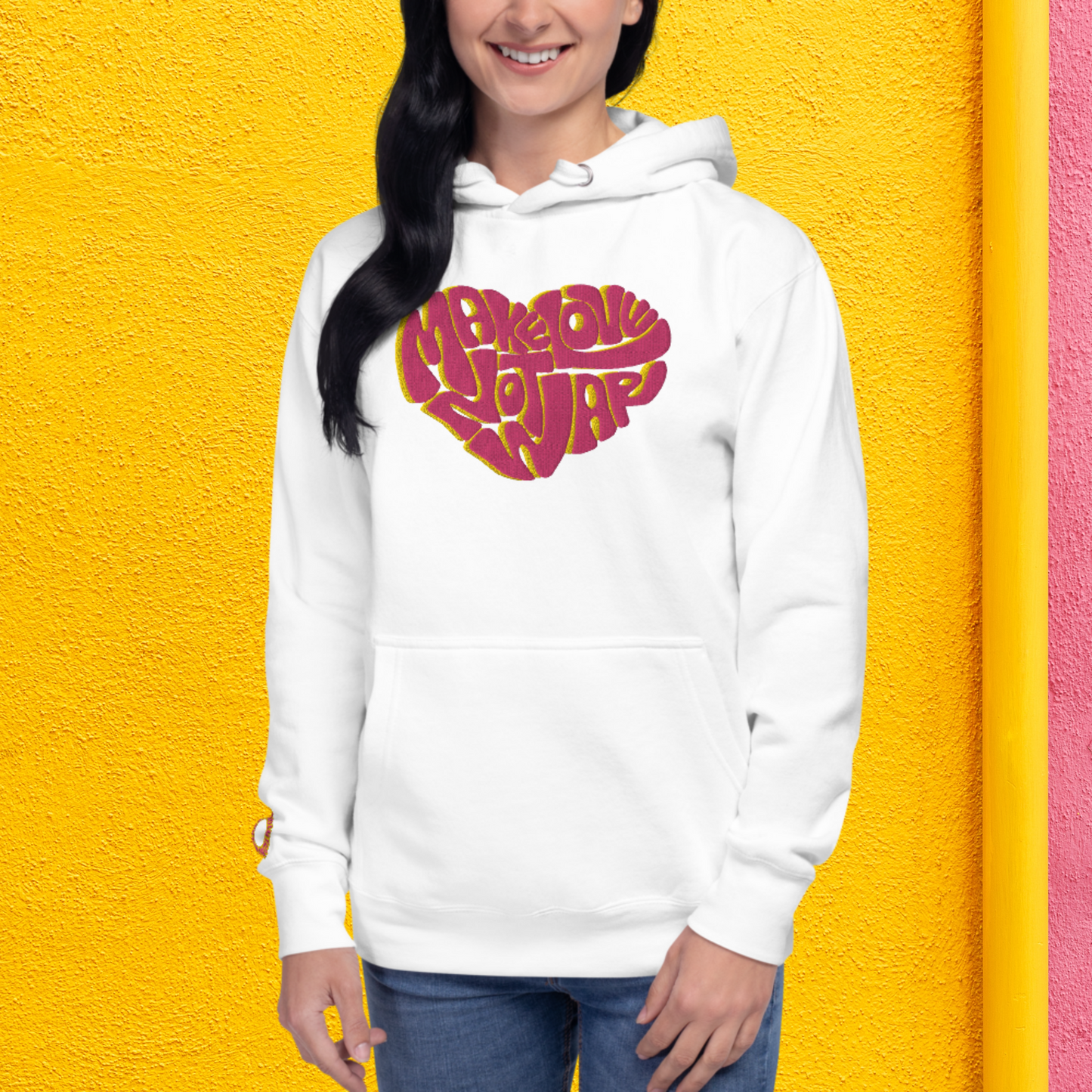 "LOVE NOT WAR" Unisex Embroidered Hoodie