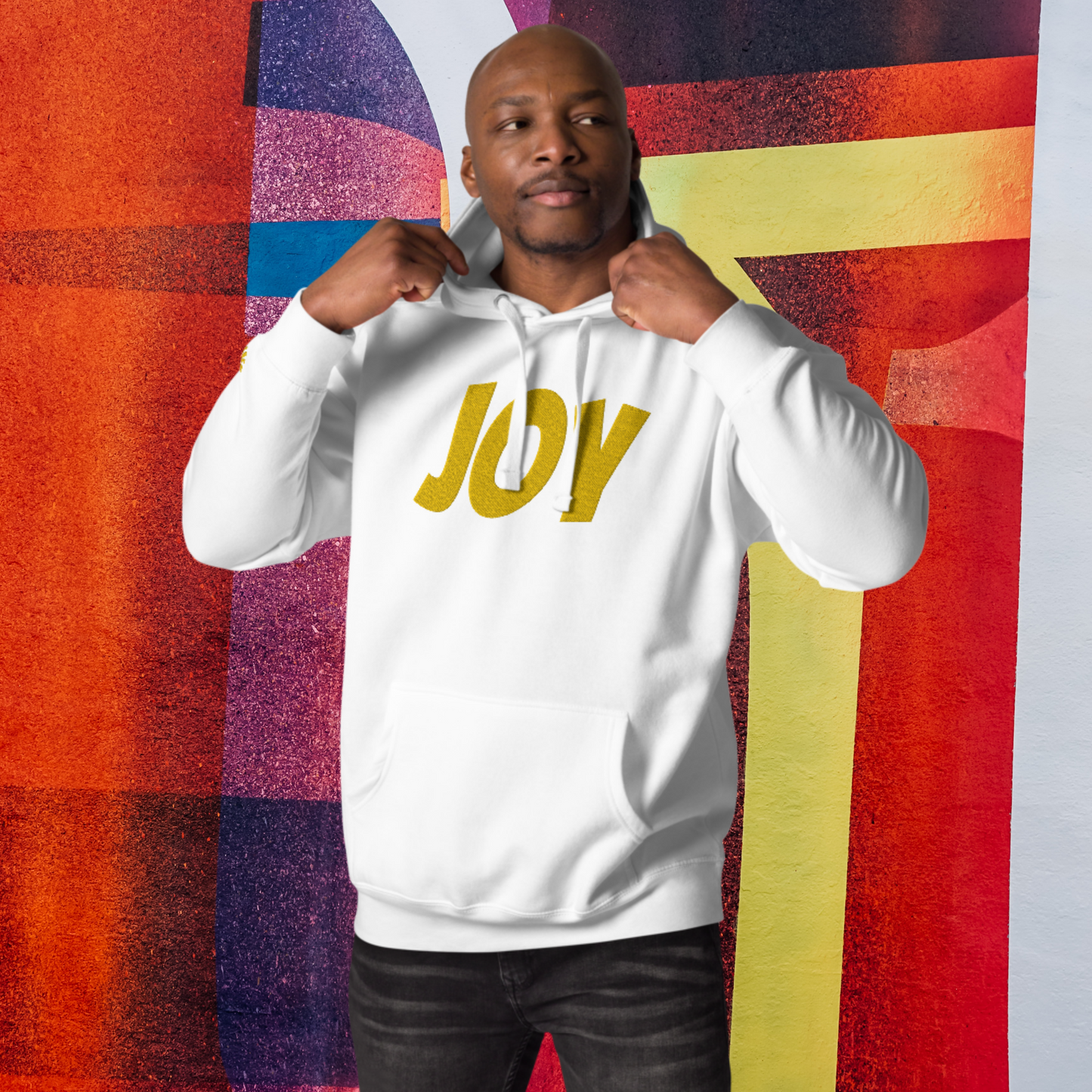 "JOY" Unisex Embroidered Hoodie