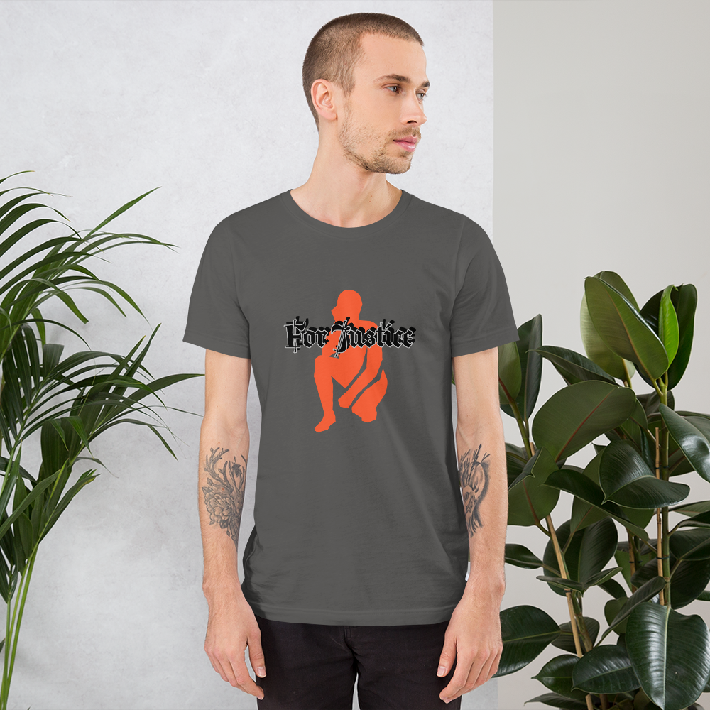 "KNEELING" Unisex T-shirt (Orange Silhouette)