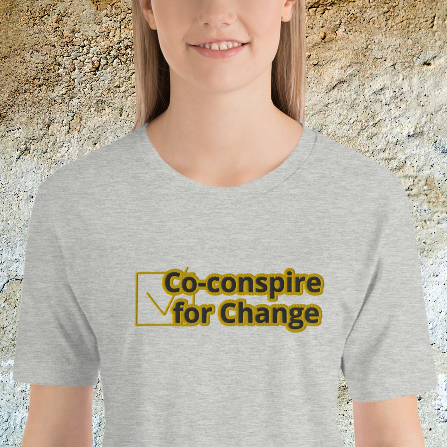 "FOR CHANGE" Unisex Embroidered T-shirt