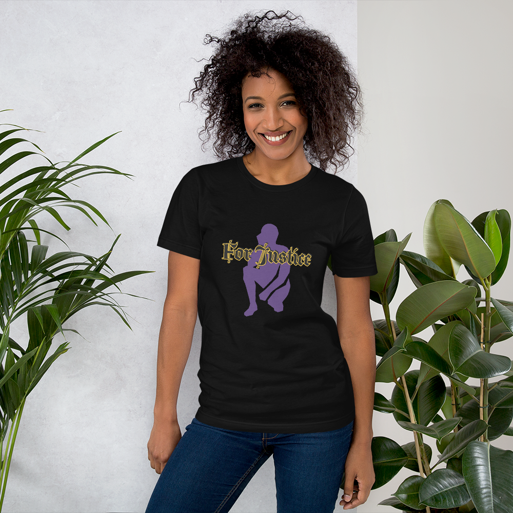 "KNEELING" Unisex T-shirt (Purple Silhouette)