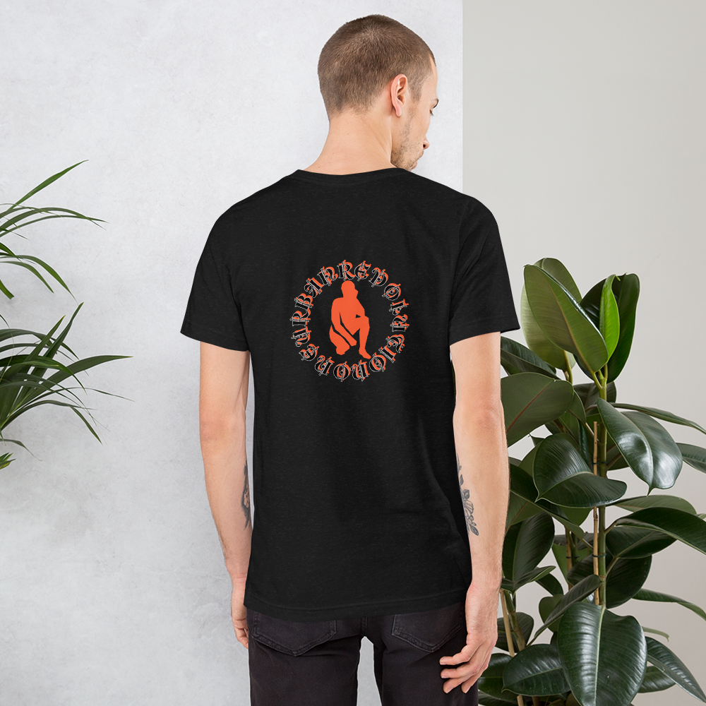 "KNEELING" Unisex T-shirt (Orange Silhouette)