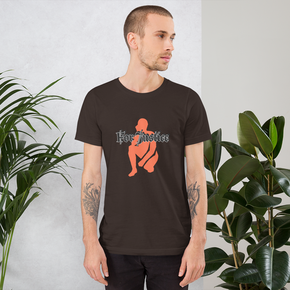 "KNEELING" Unisex T-shirt (Orange Silhouette)