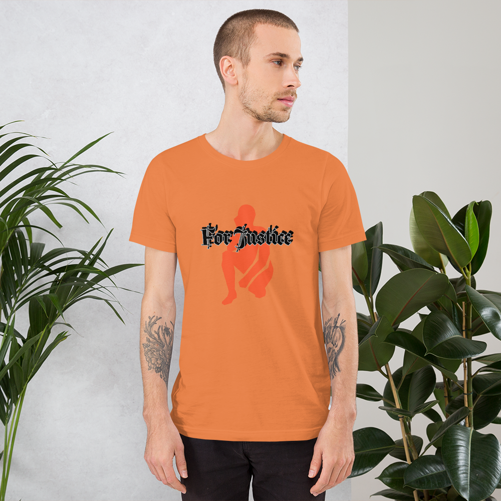 "KNEELING" Unisex T-shirt (Orange Silhouette)