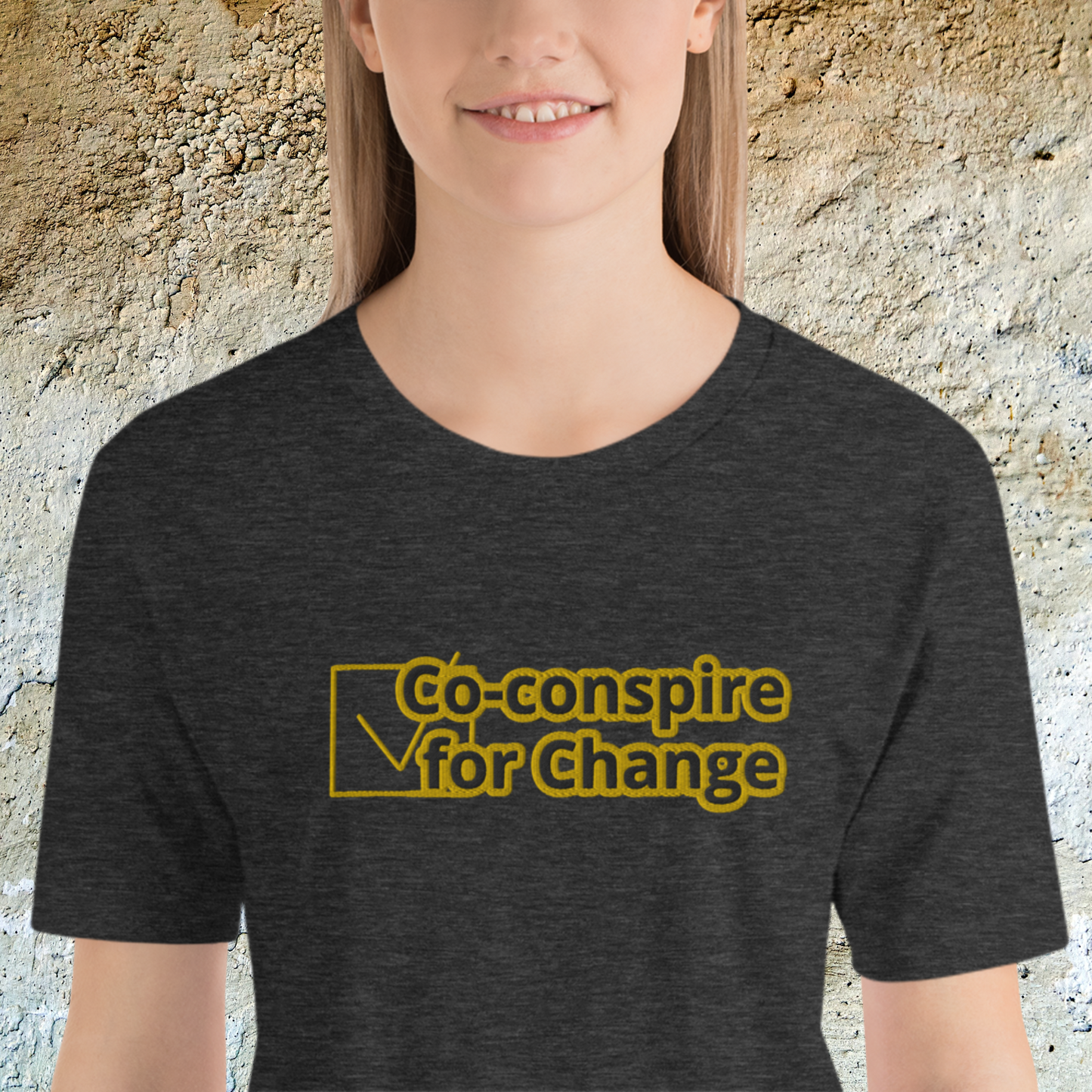 "FOR CHANGE" Unisex Embroidered T-shirt