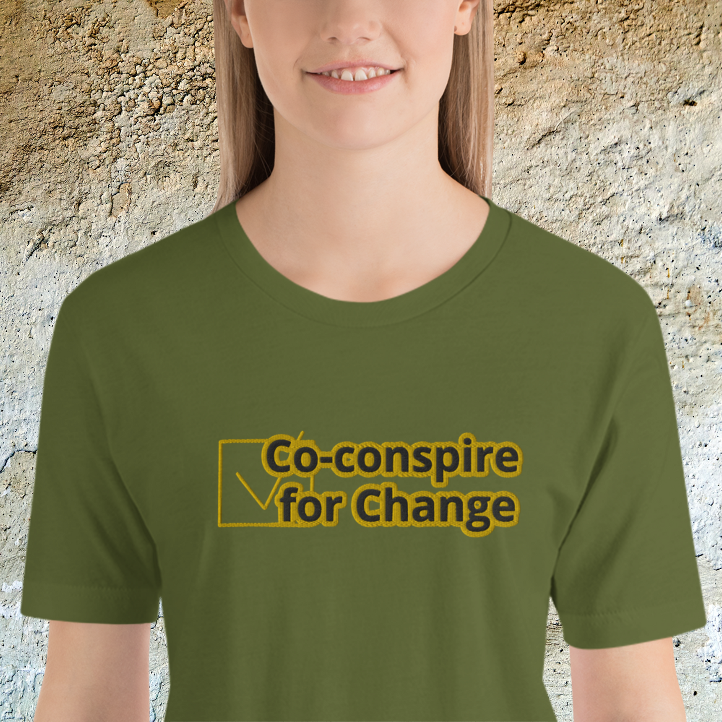 "FOR CHANGE" Unisex Embroidered T-shirt