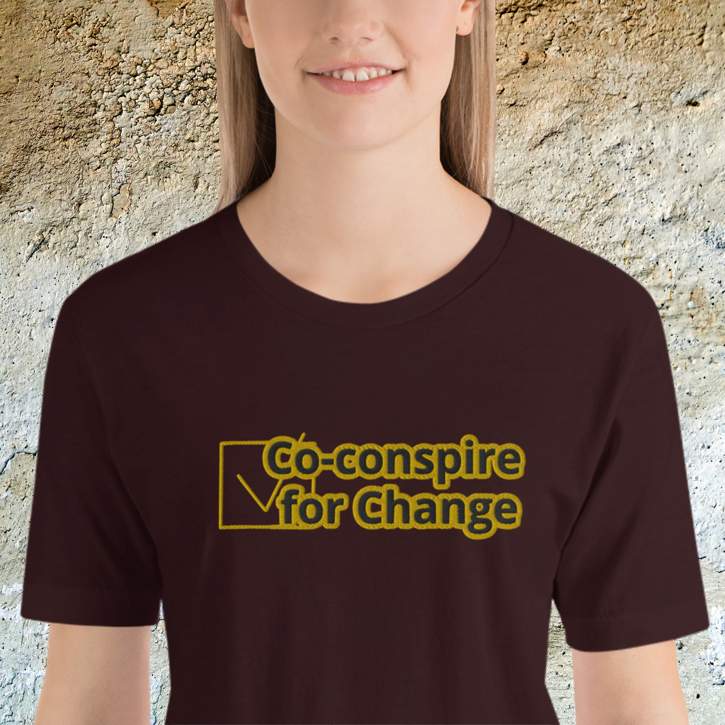 "FOR CHANGE" Unisex Embroidered T-shirt