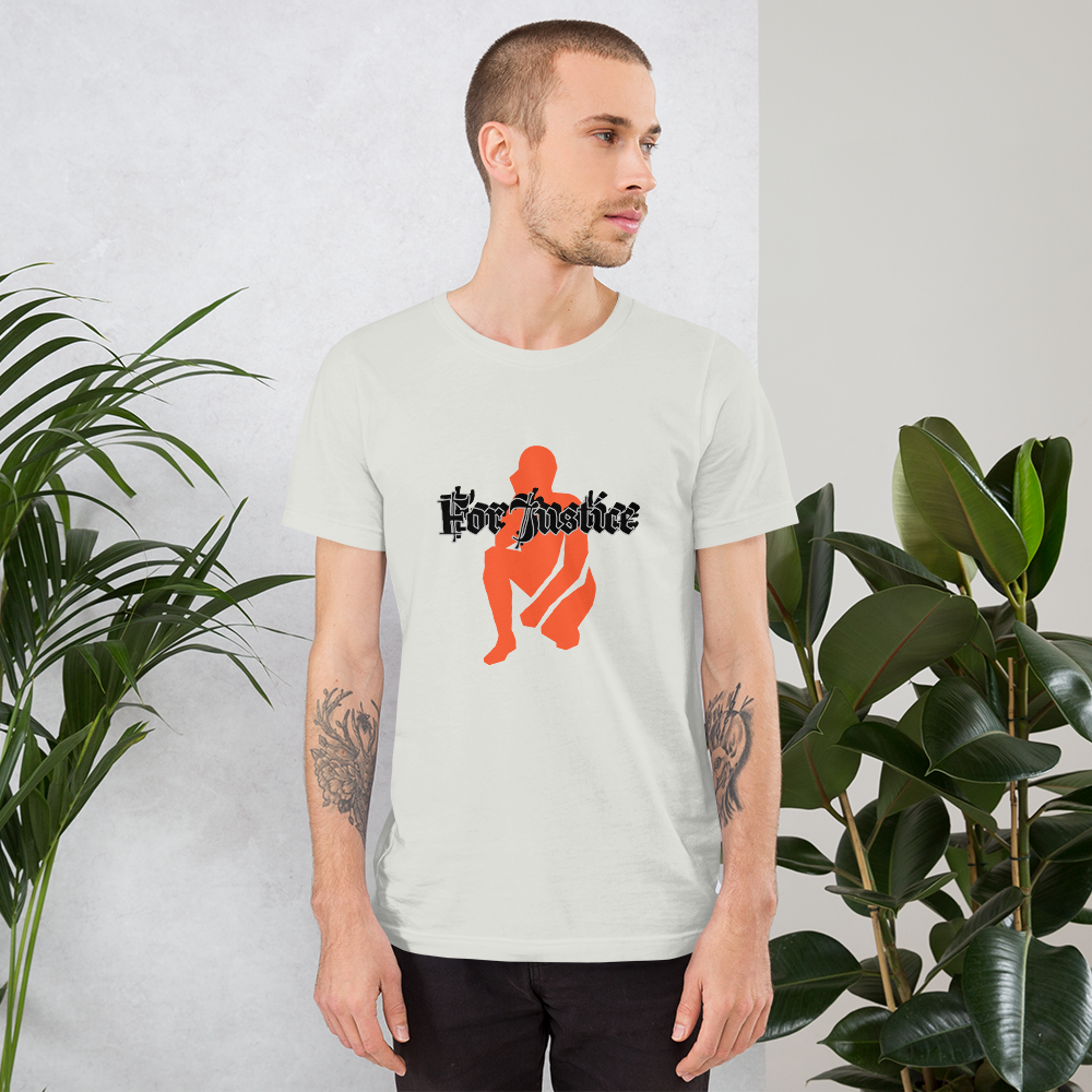 "KNEELING" Unisex T-shirt (Orange Silhouette)