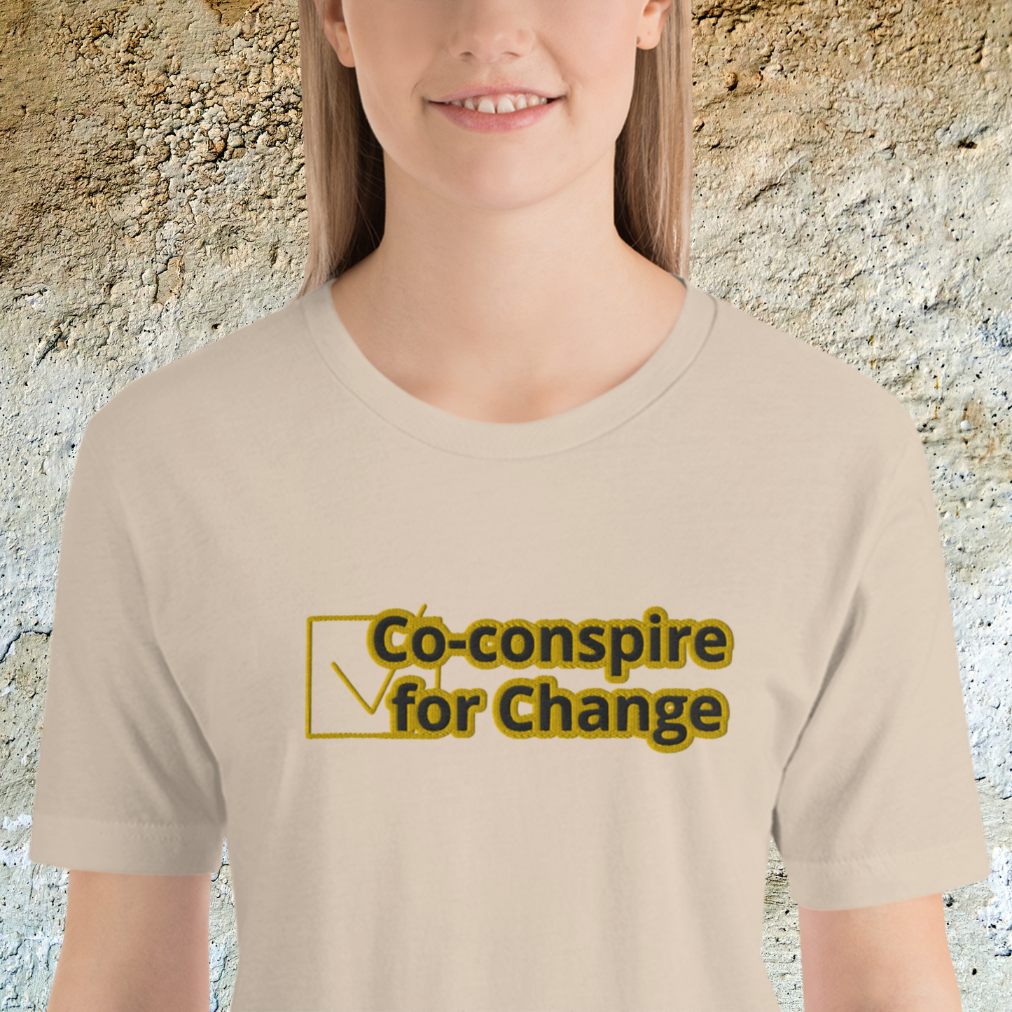 "FOR CHANGE" Unisex Embroidered T-shirt