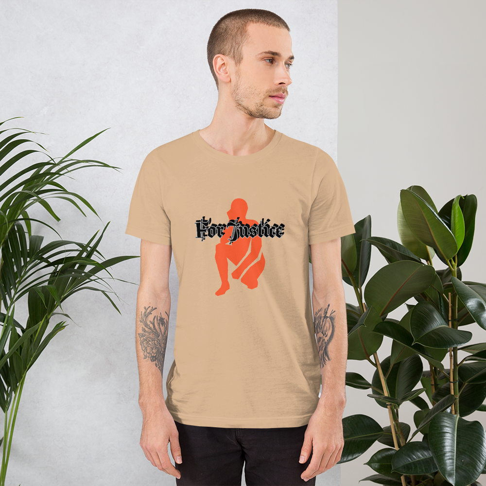 "KNEELING" Unisex T-shirt (Orange Silhouette)