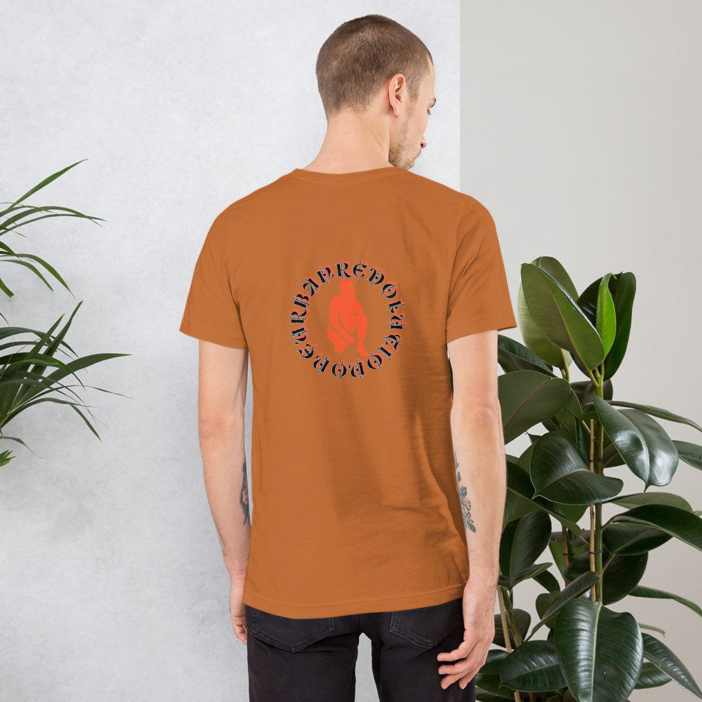 "KNEELING" Unisex T-shirt (Orange Silhouette)