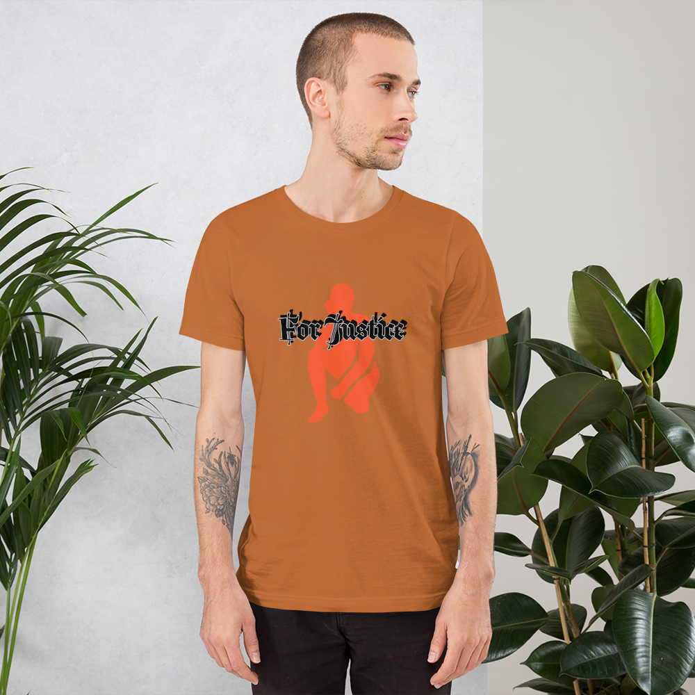 "KNEELING" Unisex T-shirt (Orange Silhouette)