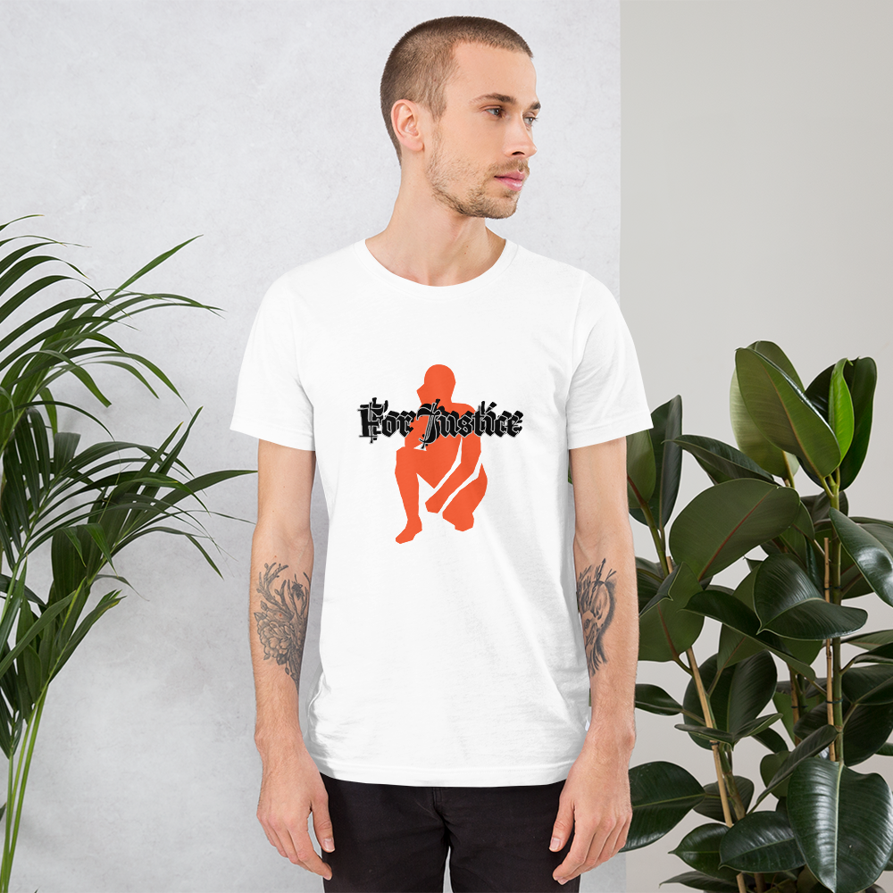 "KNEELING" Unisex T-shirt (Orange Silhouette)