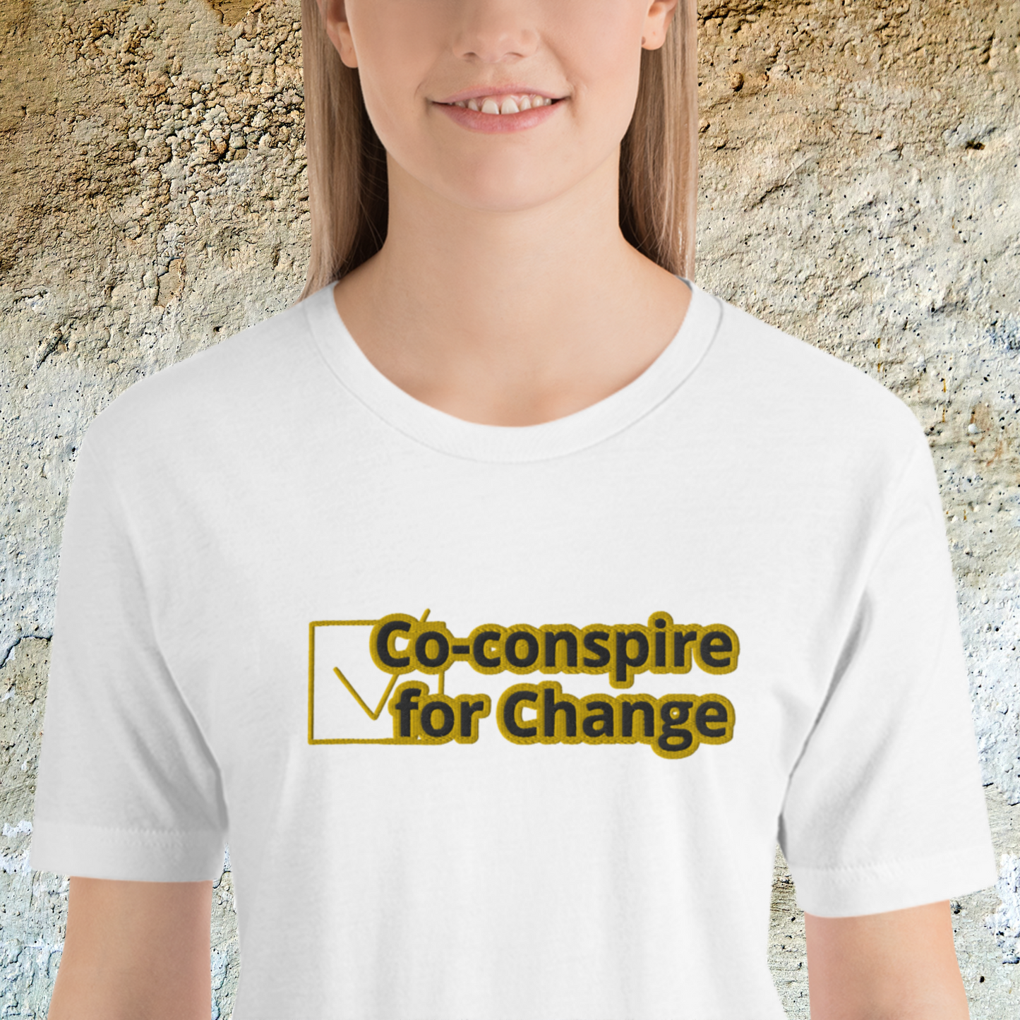 "FOR CHANGE" Unisex Embroidered T-shirt