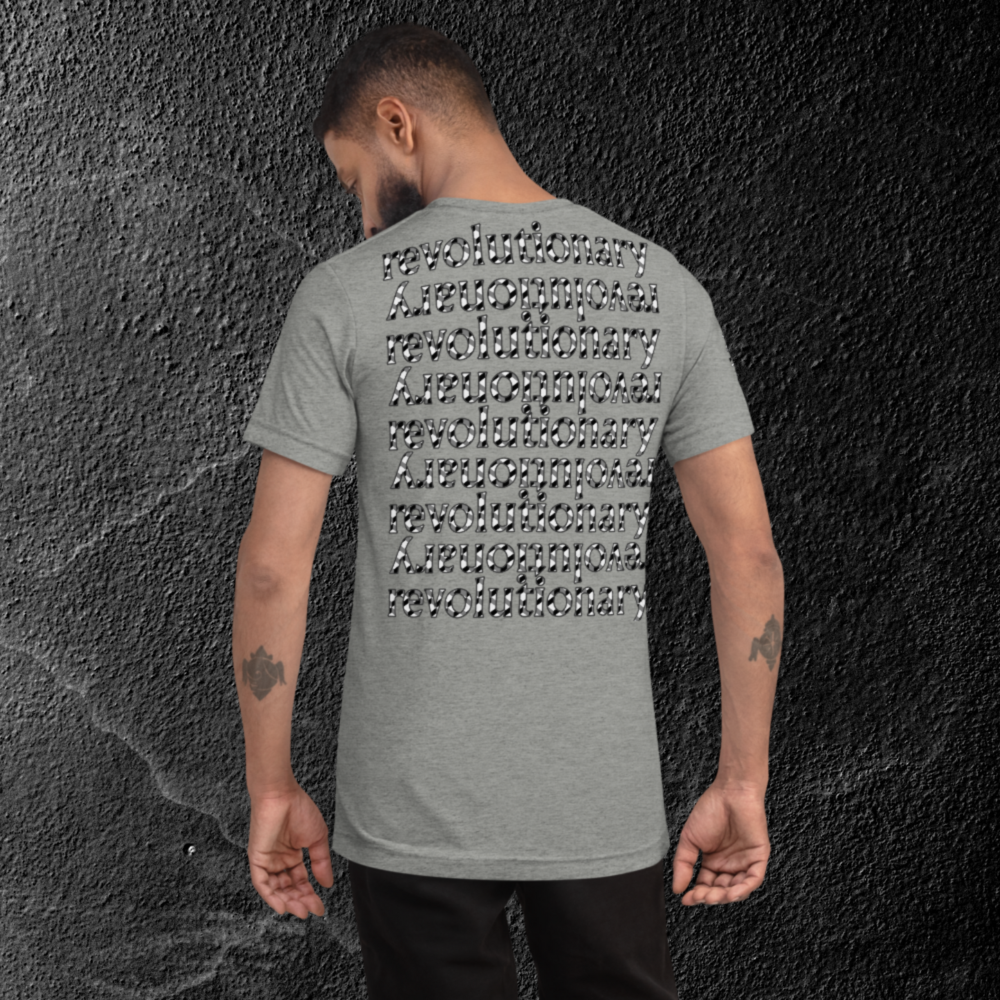 "REVOLUTIONARY ECHO" Short Sleeve T-shirt (Concrete Theme)