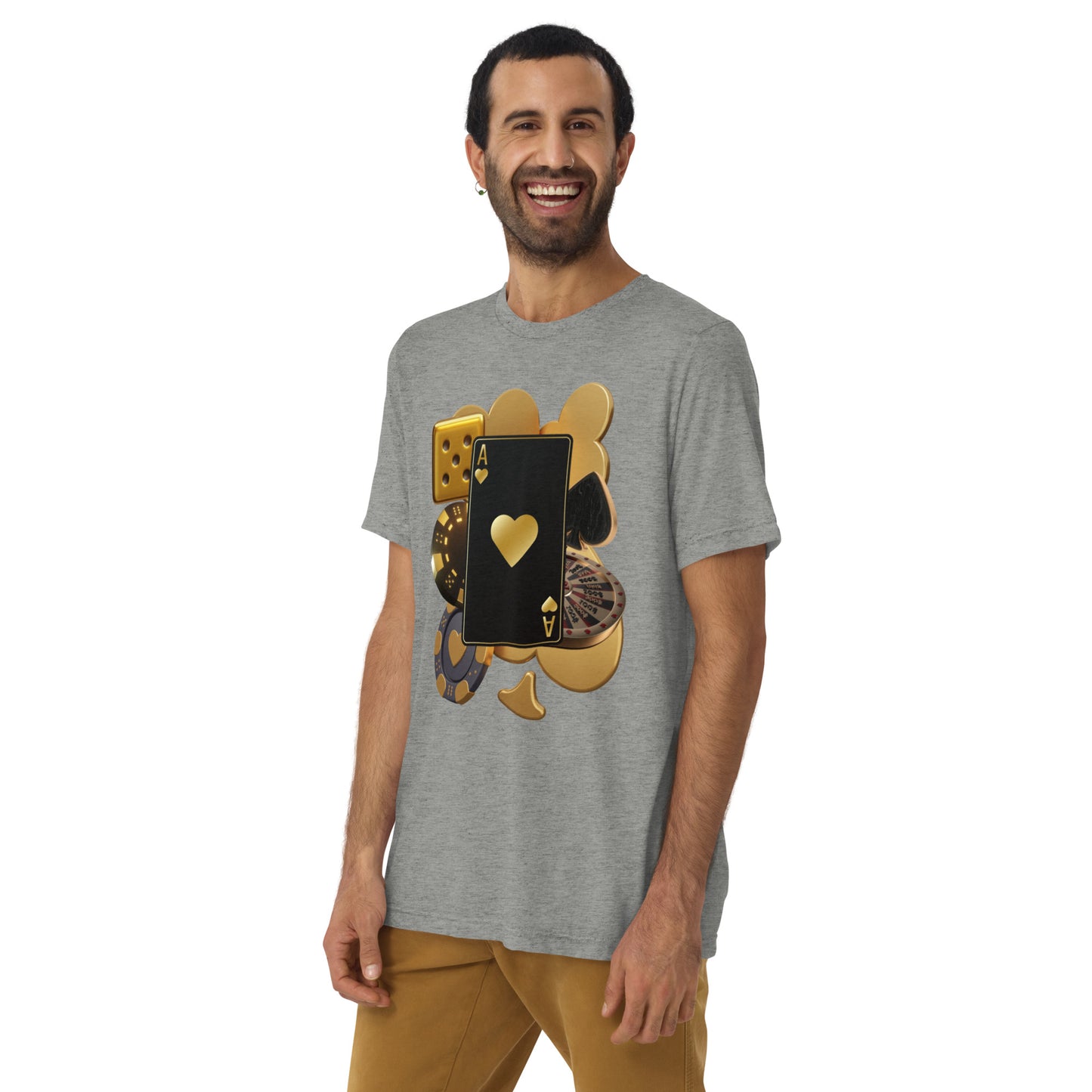 "ACE OF HEARTS" Unisex Tri-blend T-shirt