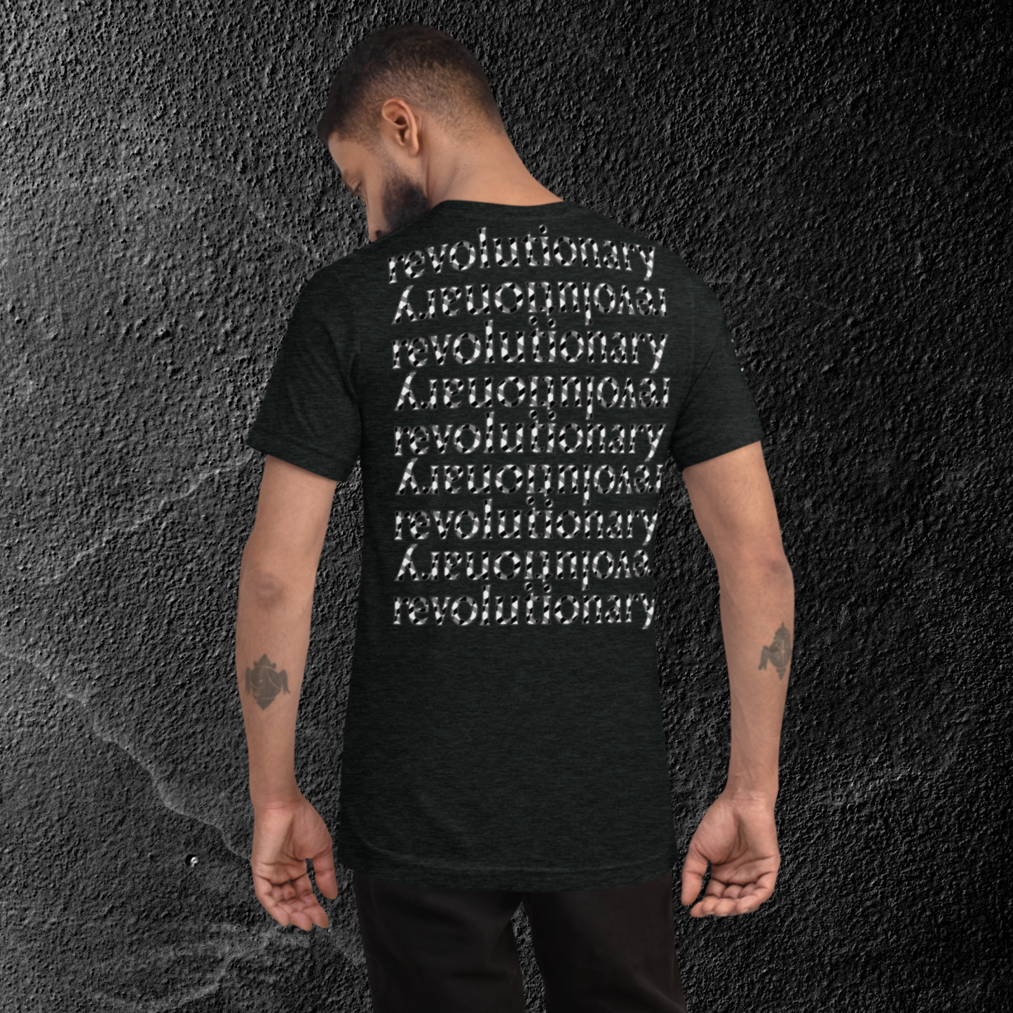 "REVOLUTIONARY ECHO" Short Sleeve T-shirt (Concrete Theme)