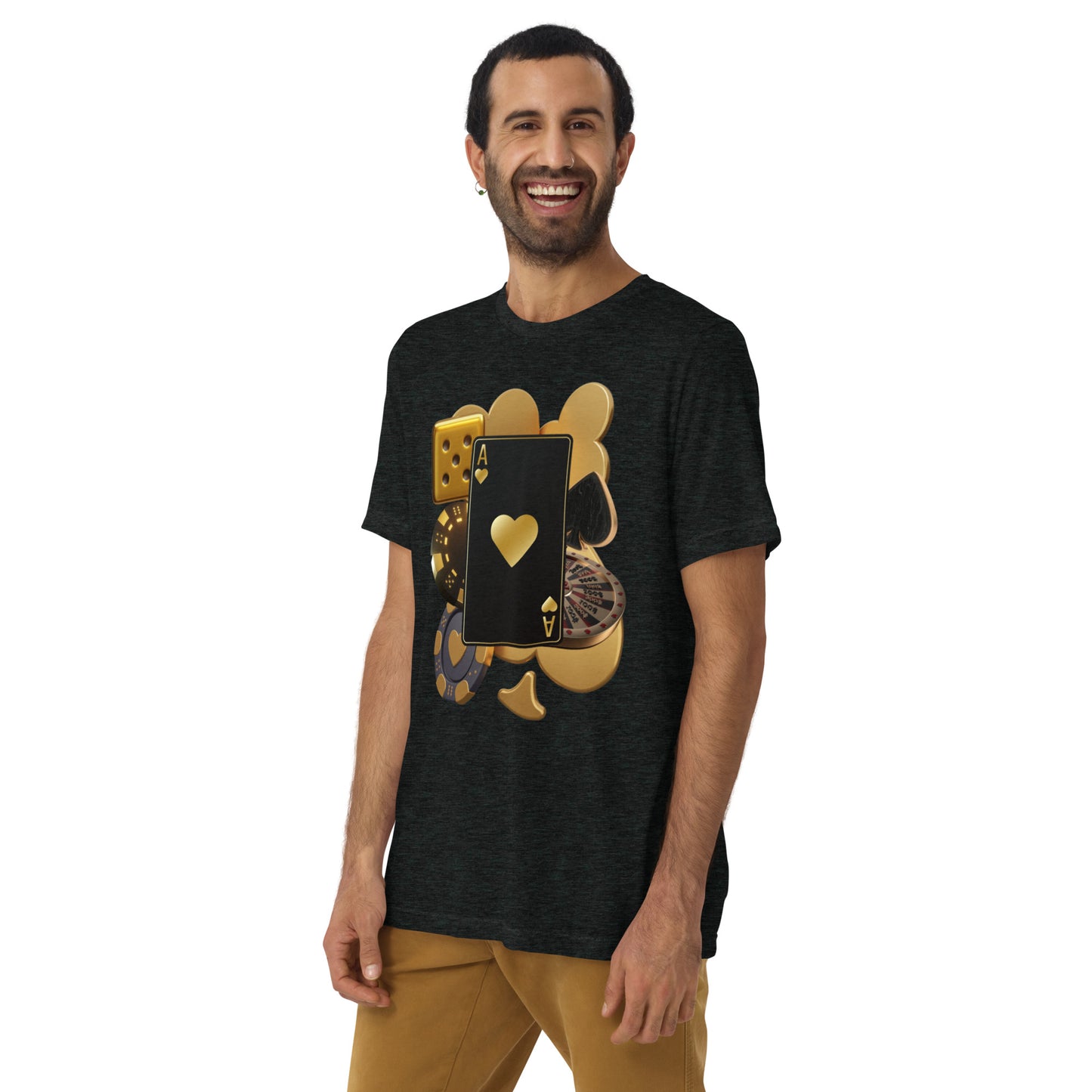 "ACE OF HEARTS" Unisex Tri-blend T-shirt