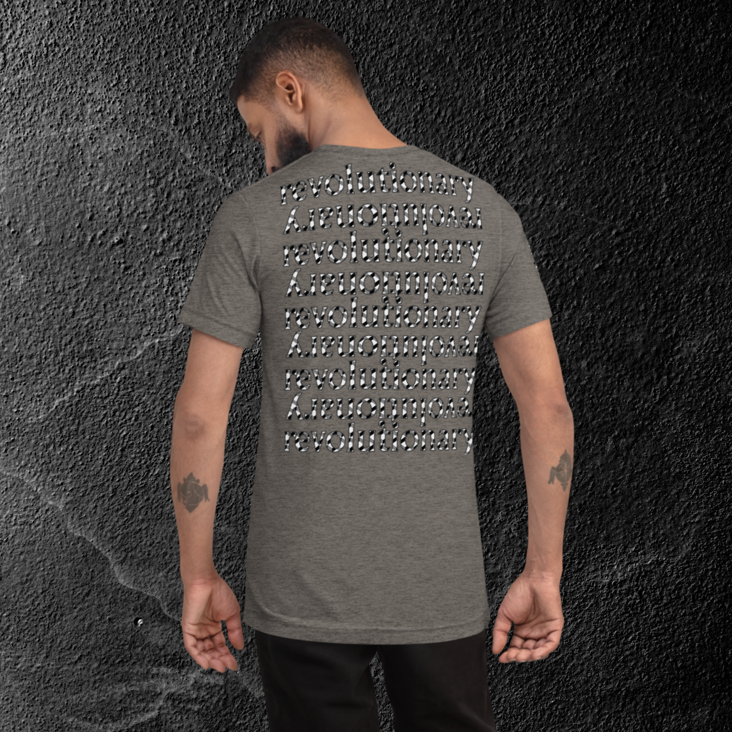 "REVOLUTIONARY ECHO" Short Sleeve T-shirt (Concrete Theme)