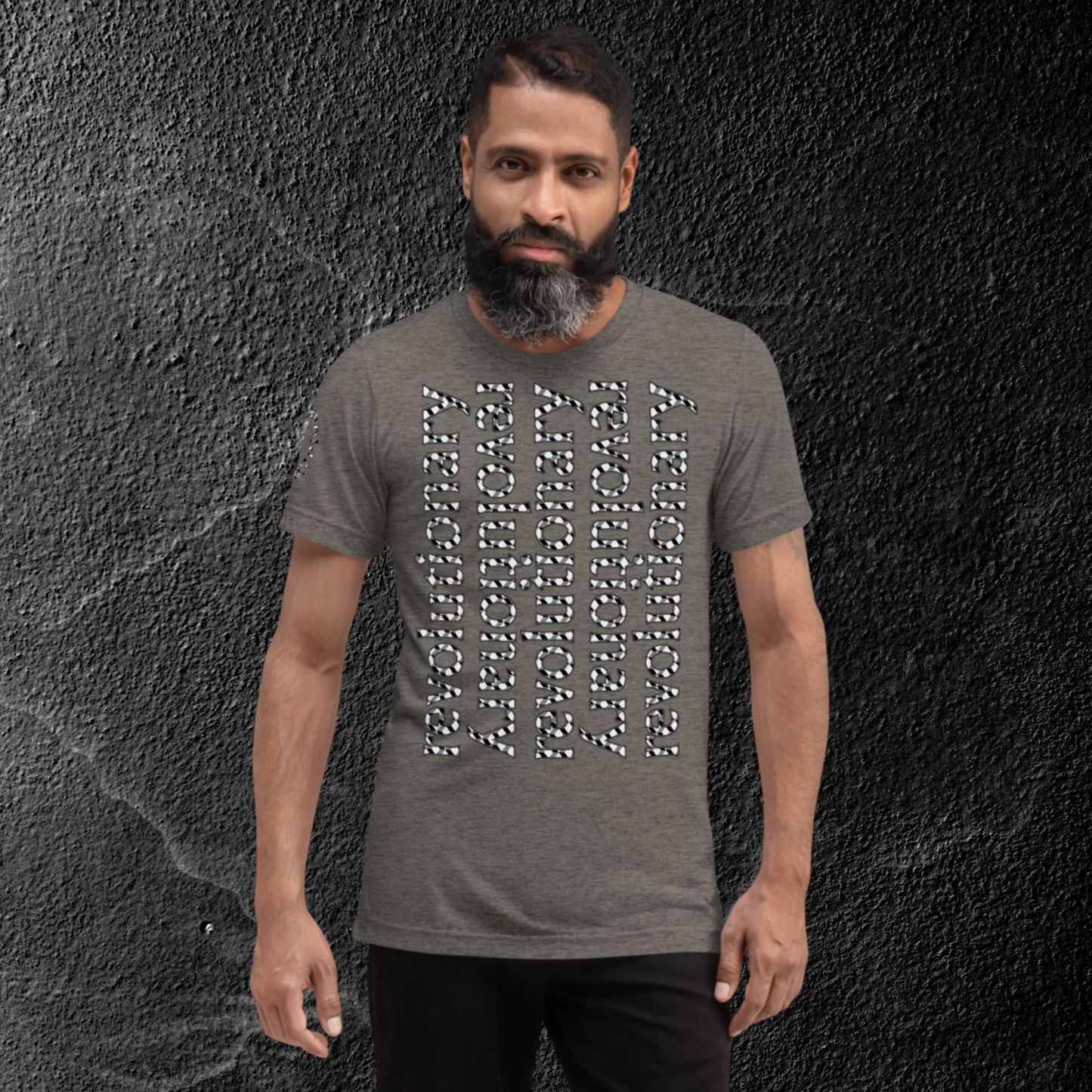 "REVOLUTIONARY ECHO" Short Sleeve T-shirt (Concrete Theme)