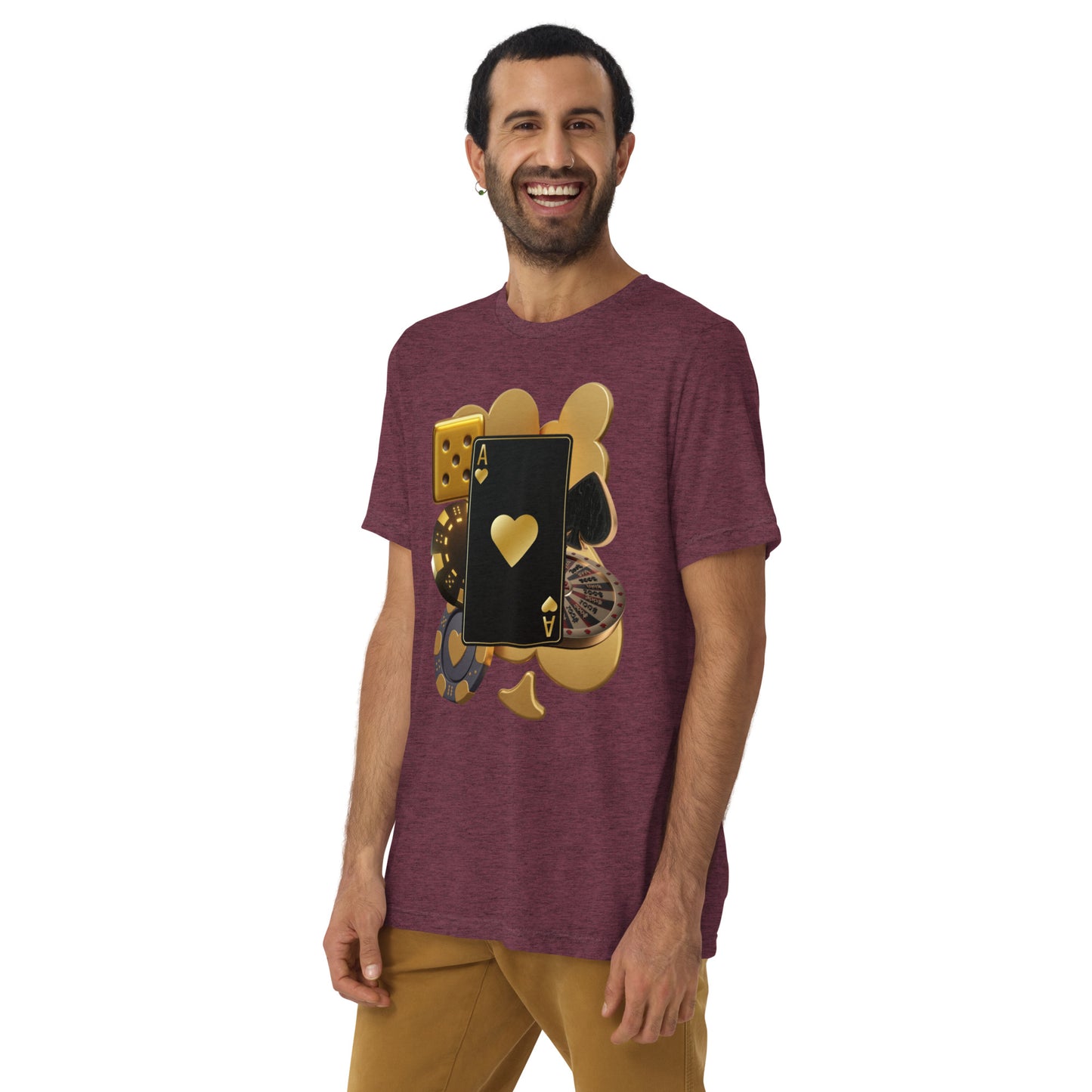 "ACE OF HEARTS" Unisex Tri-blend T-shirt