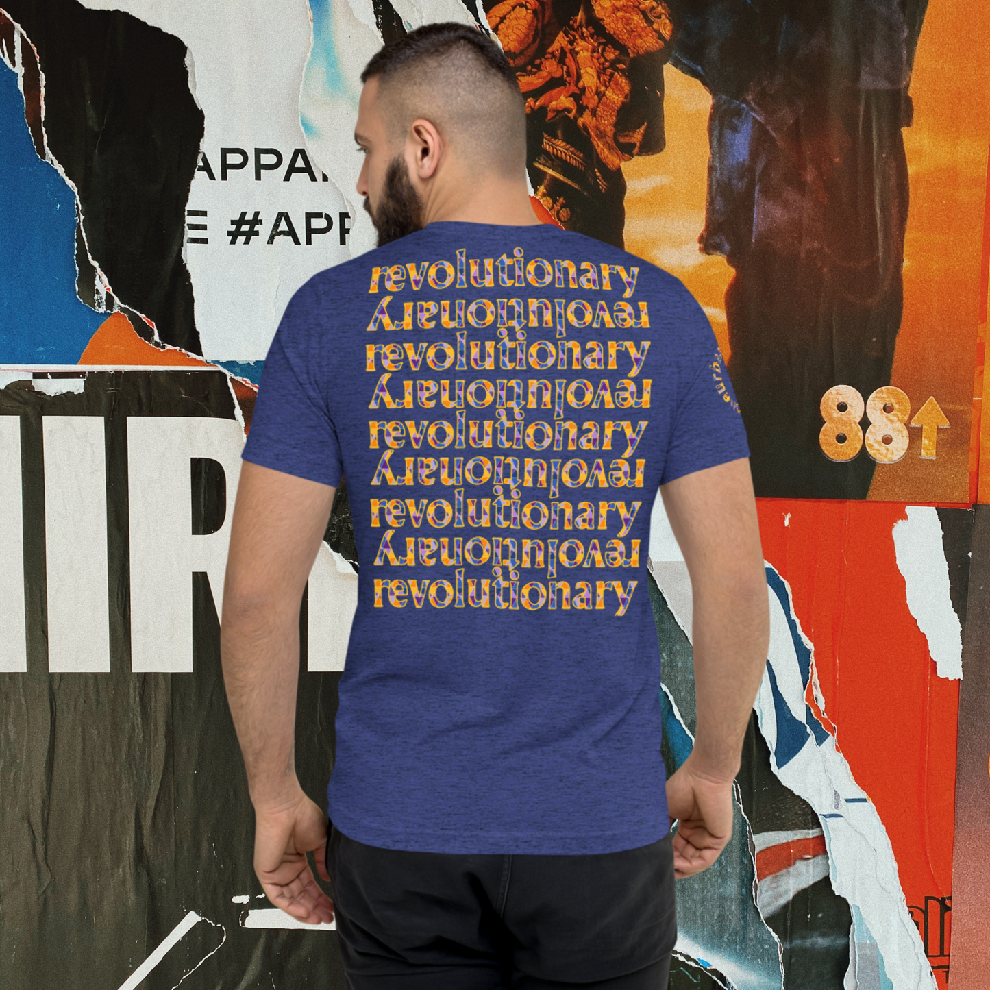 "REVOLUTIONARY ECHO" Short Sleeve T-shirt (Royal Theme)