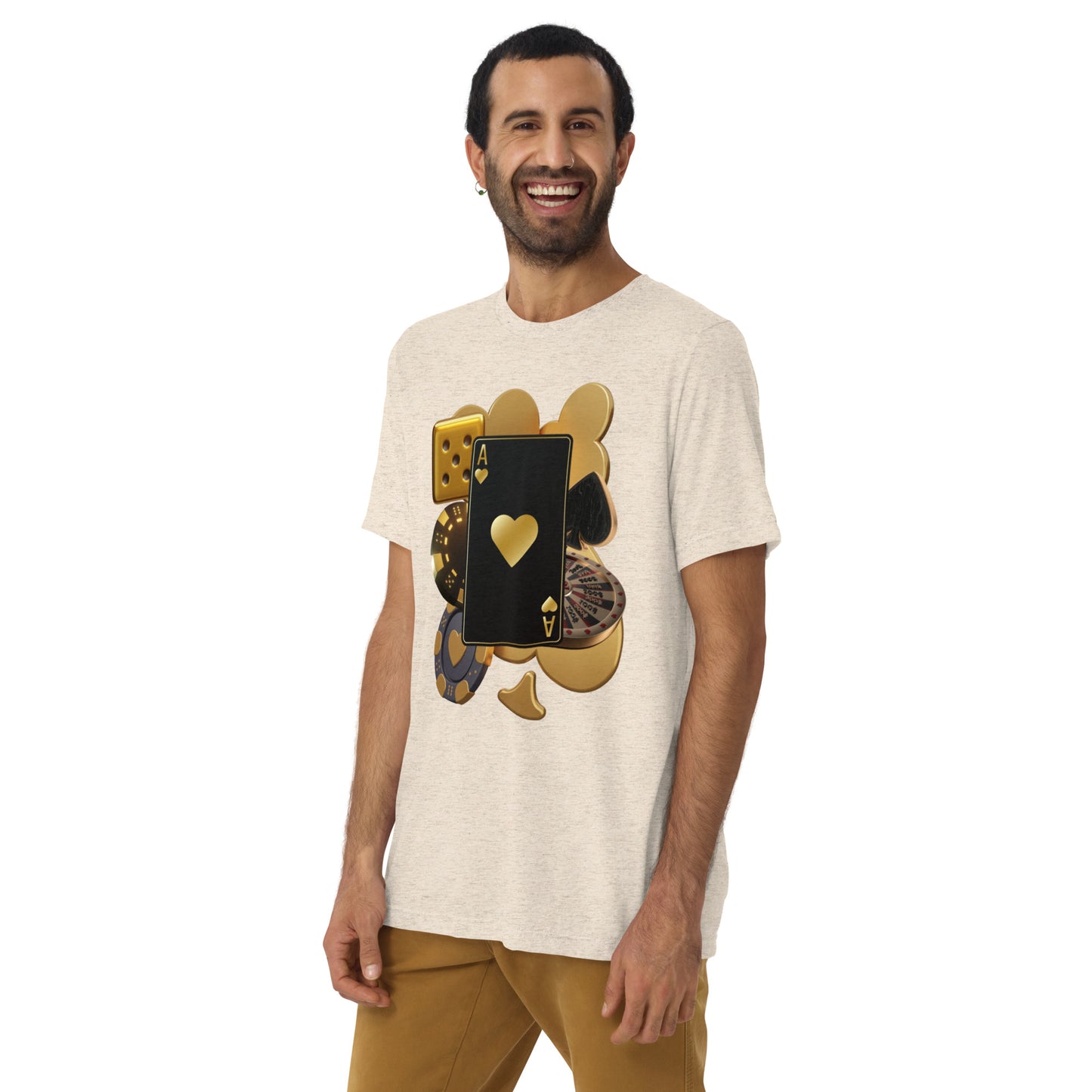 "ACE OF HEARTS" Unisex Tri-blend T-shirt