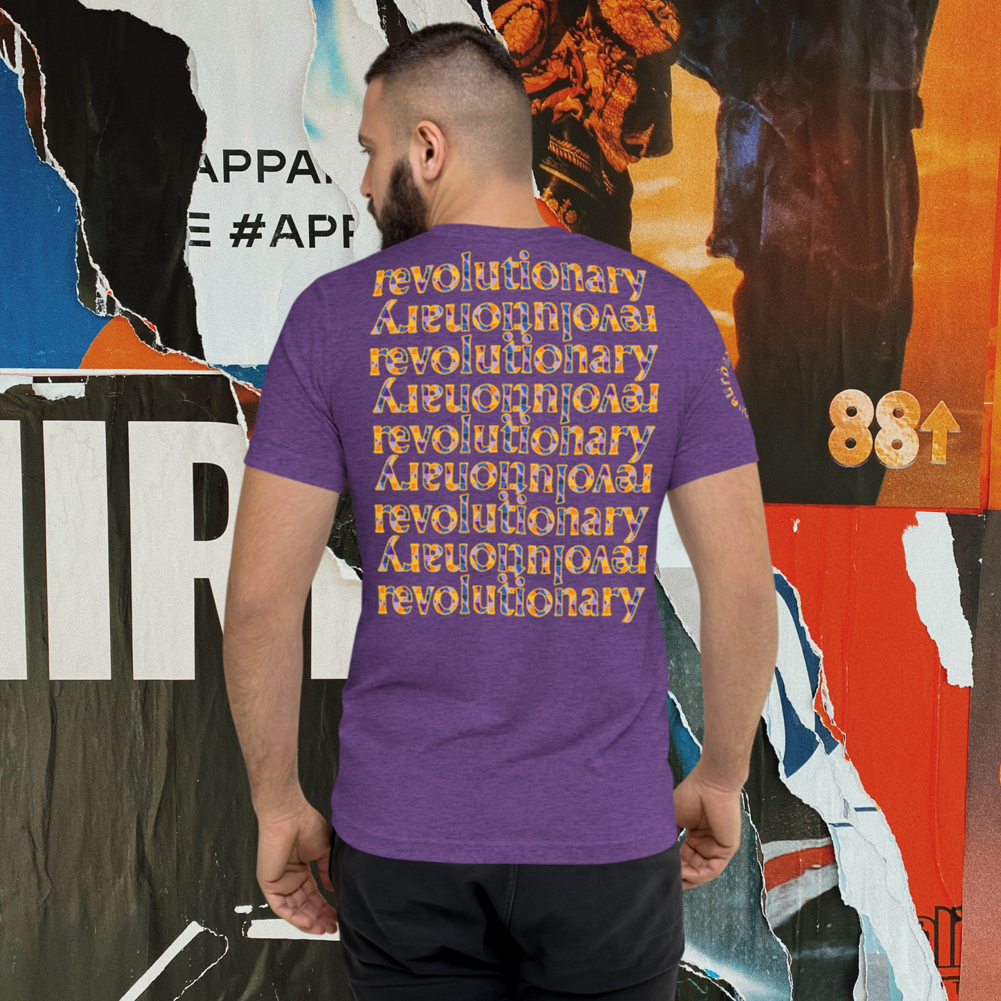 "REVOLUTIONARY ECHO" Short Sleeve T-shirt (Royal Theme)