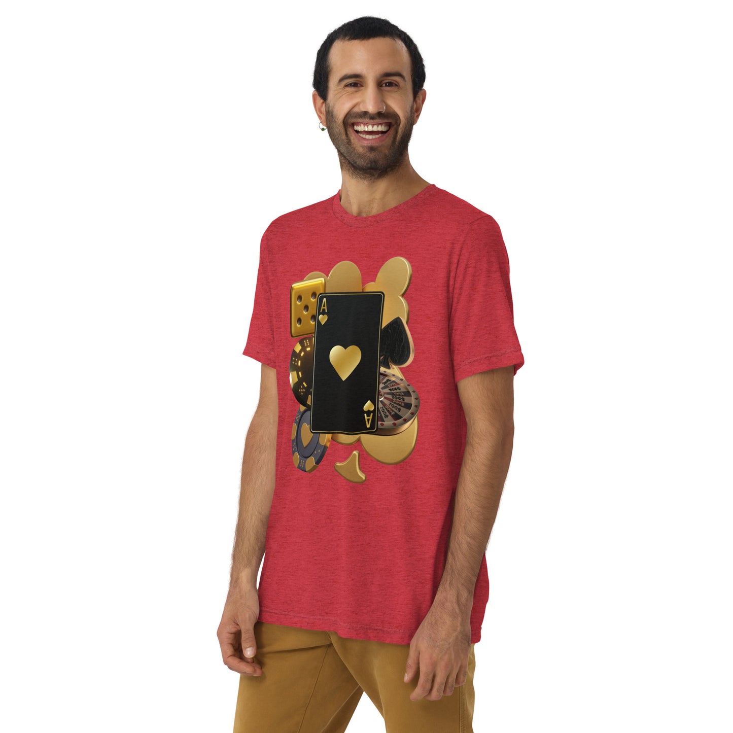 "ACE OF HEARTS" Unisex Tri-blend T-shirt