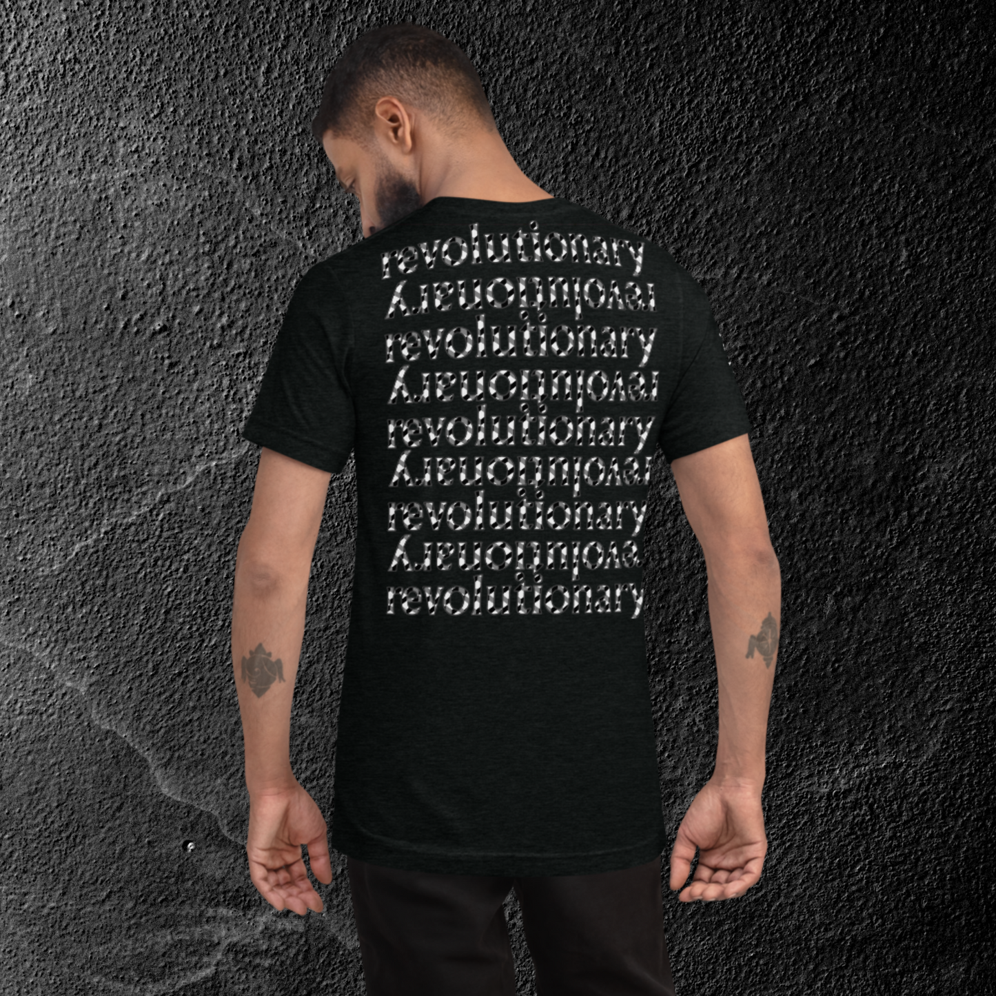 "REVOLUTIONARY ECHO" Short Sleeve T-shirt (Concrete Theme)