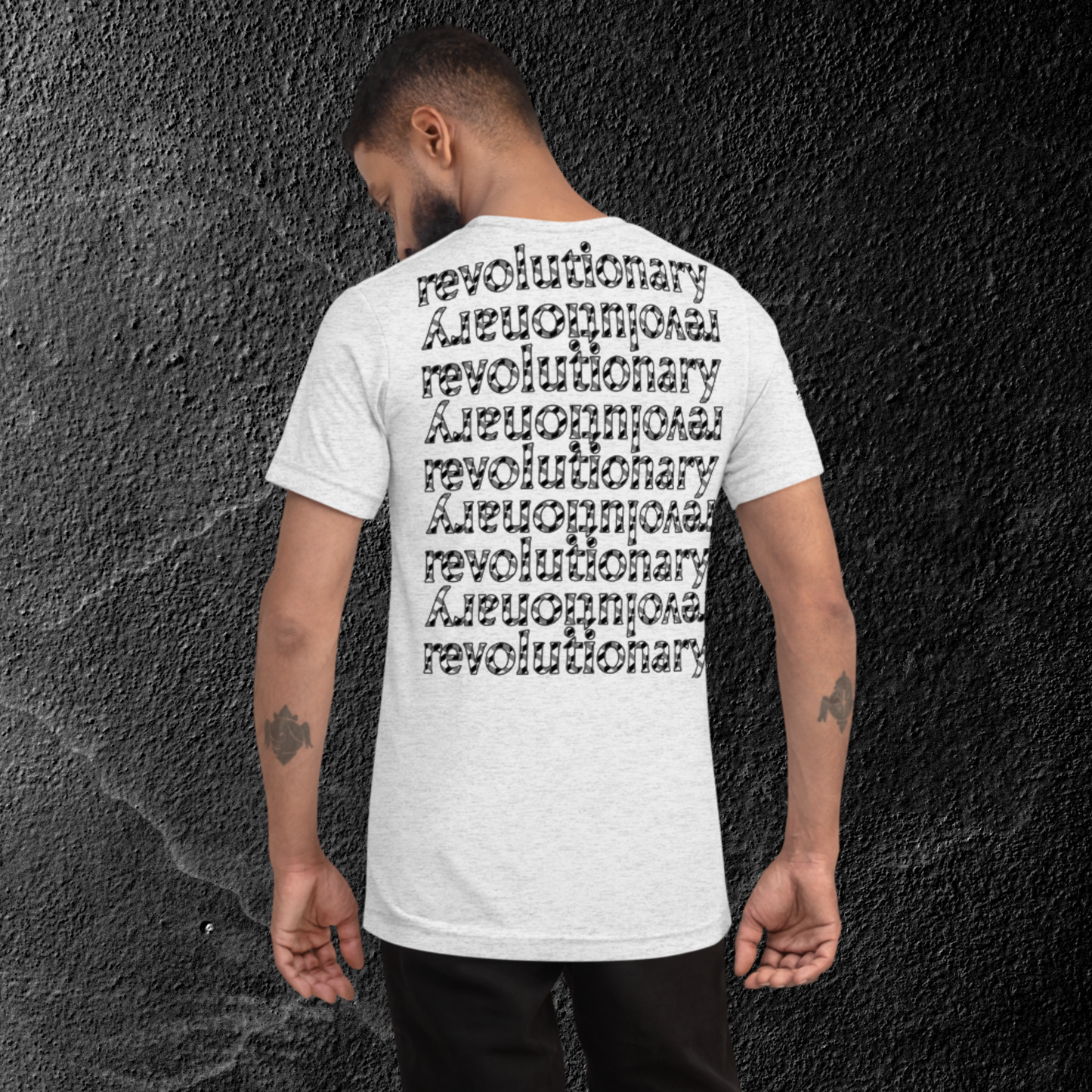 "REVOLUTIONARY ECHO" Short Sleeve T-shirt (Concrete Theme)